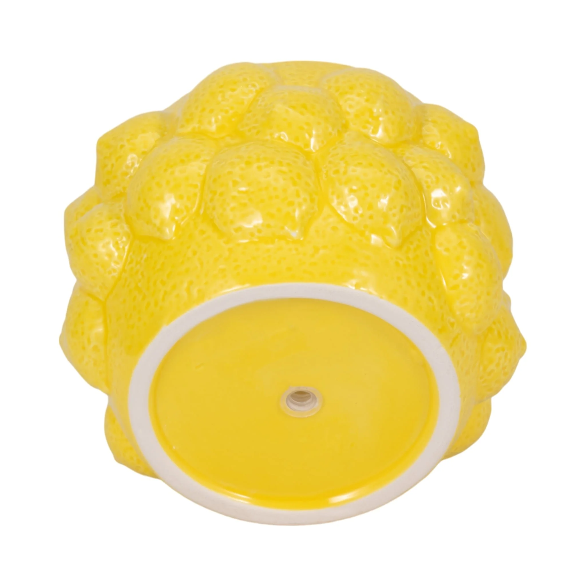 7" Lemons Flower Pot, Yellow - Image 6