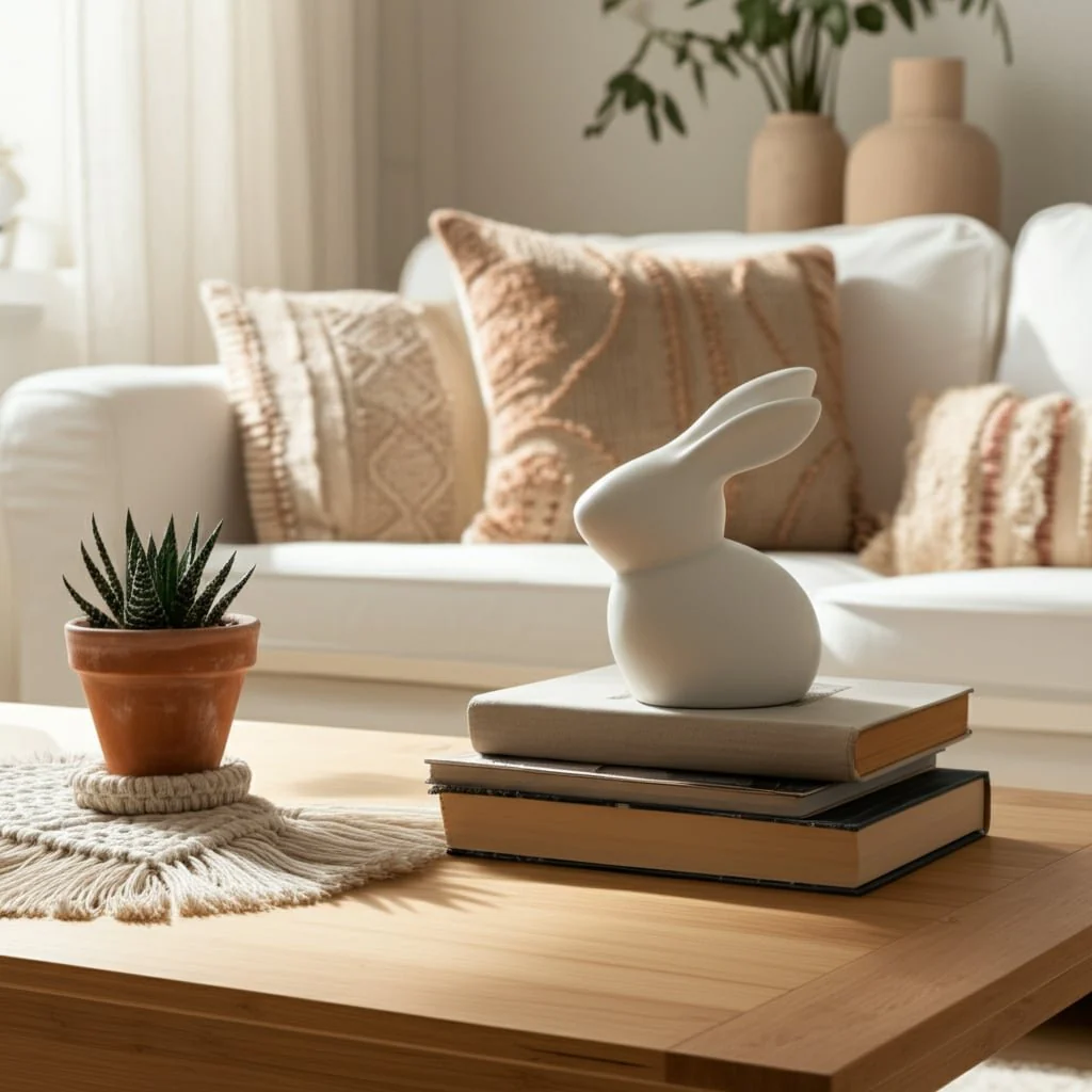 7" Modern Bunny, White - Image 14