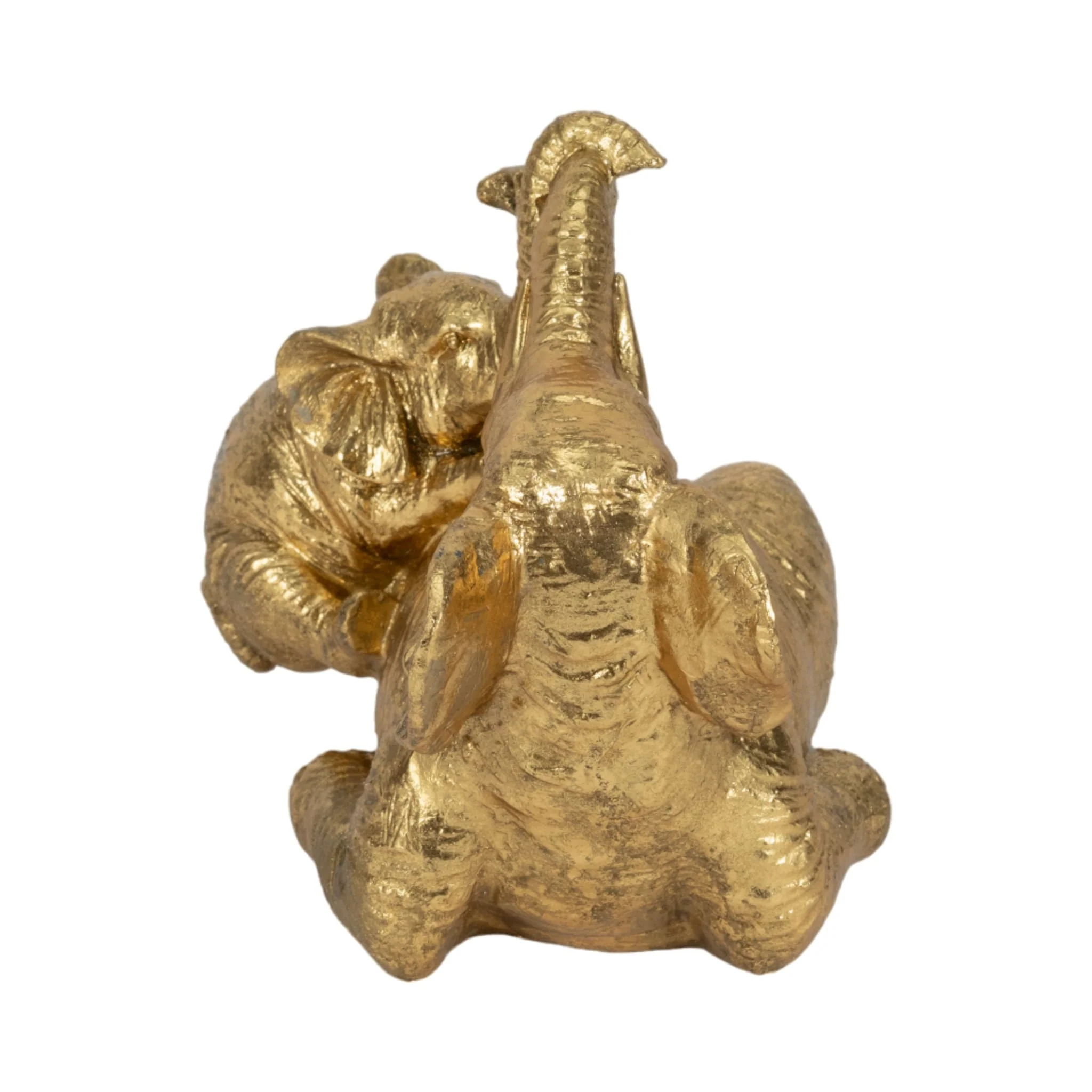 7" Playful Elephants, Gold - Image 3