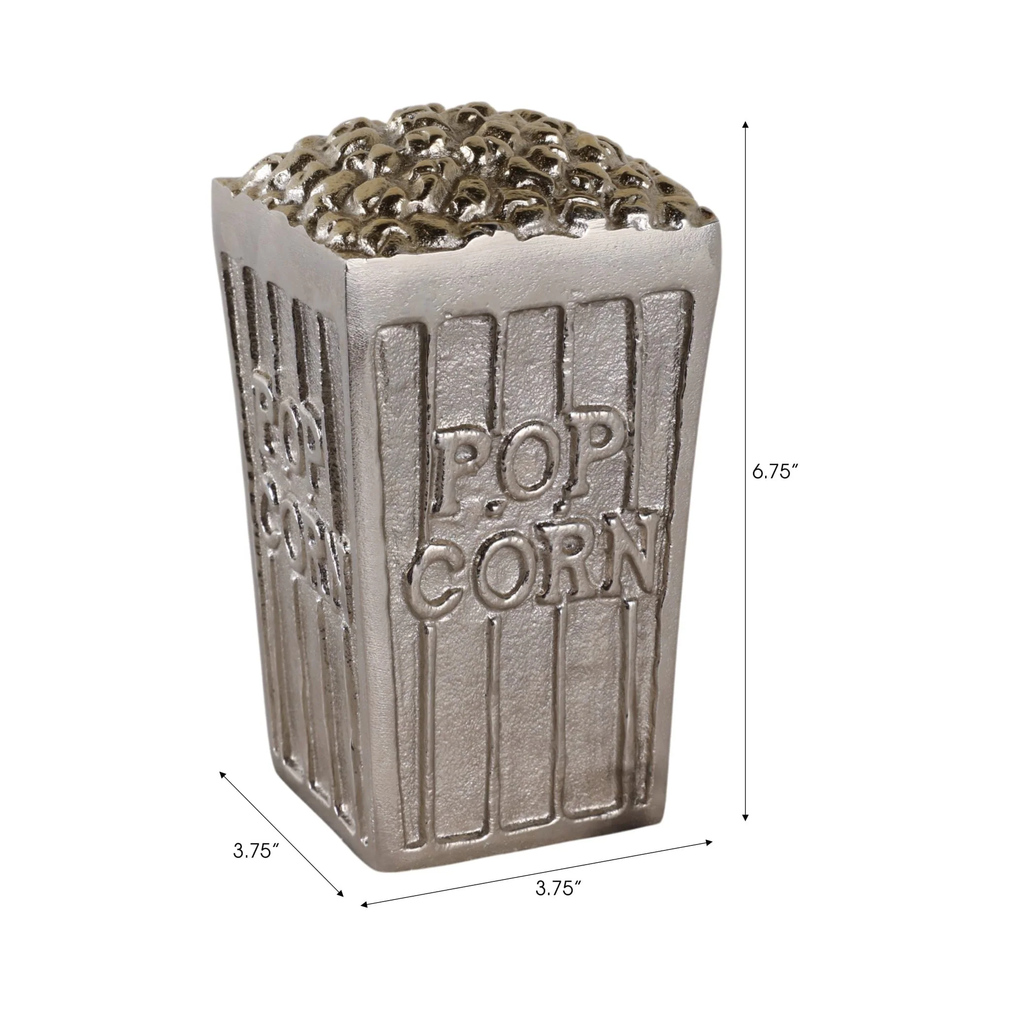 7" Popcorn Bucket, Silver/gold - Image 9
