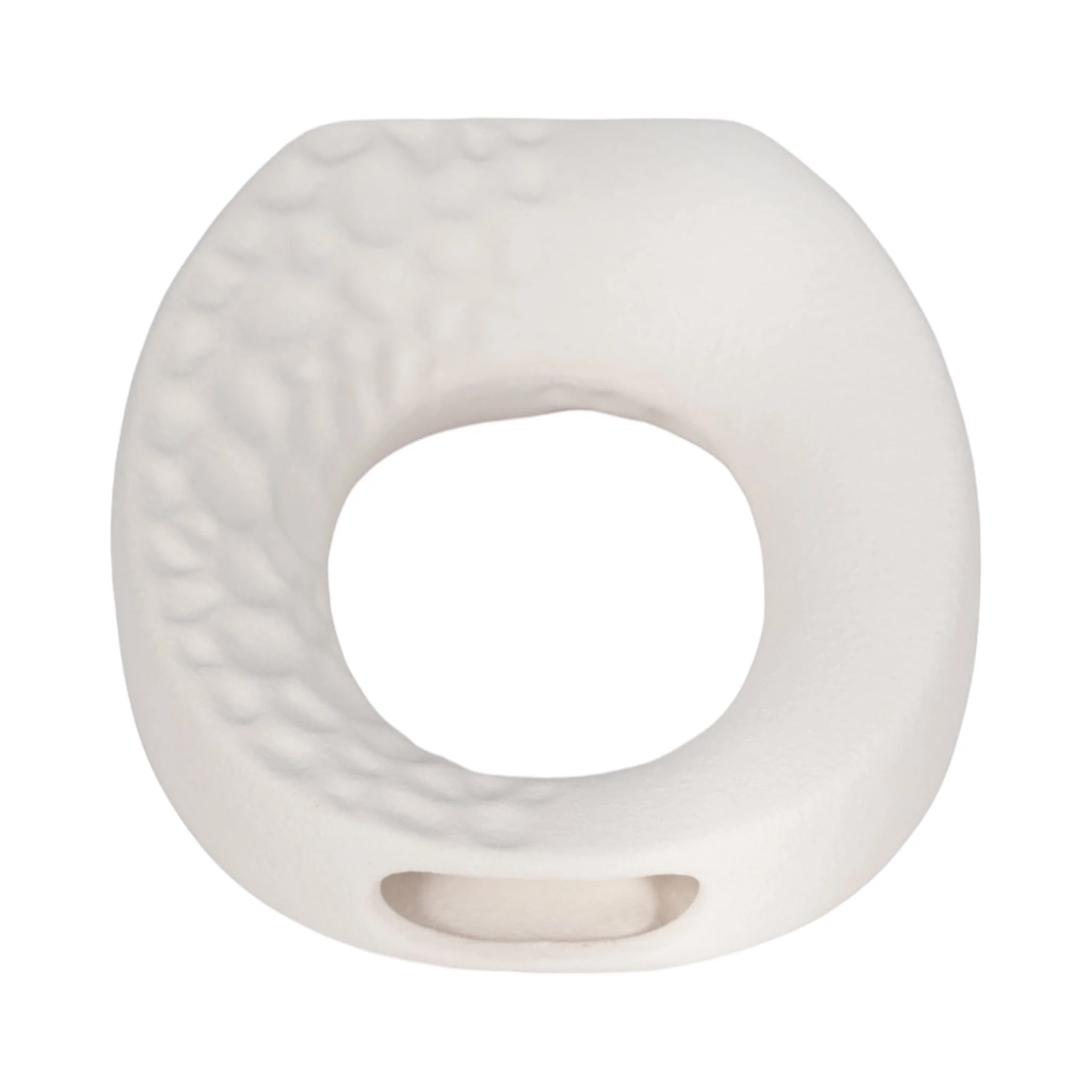 7" Rough Finish Open Cut-out With Vase Opening, Wh - Image 6