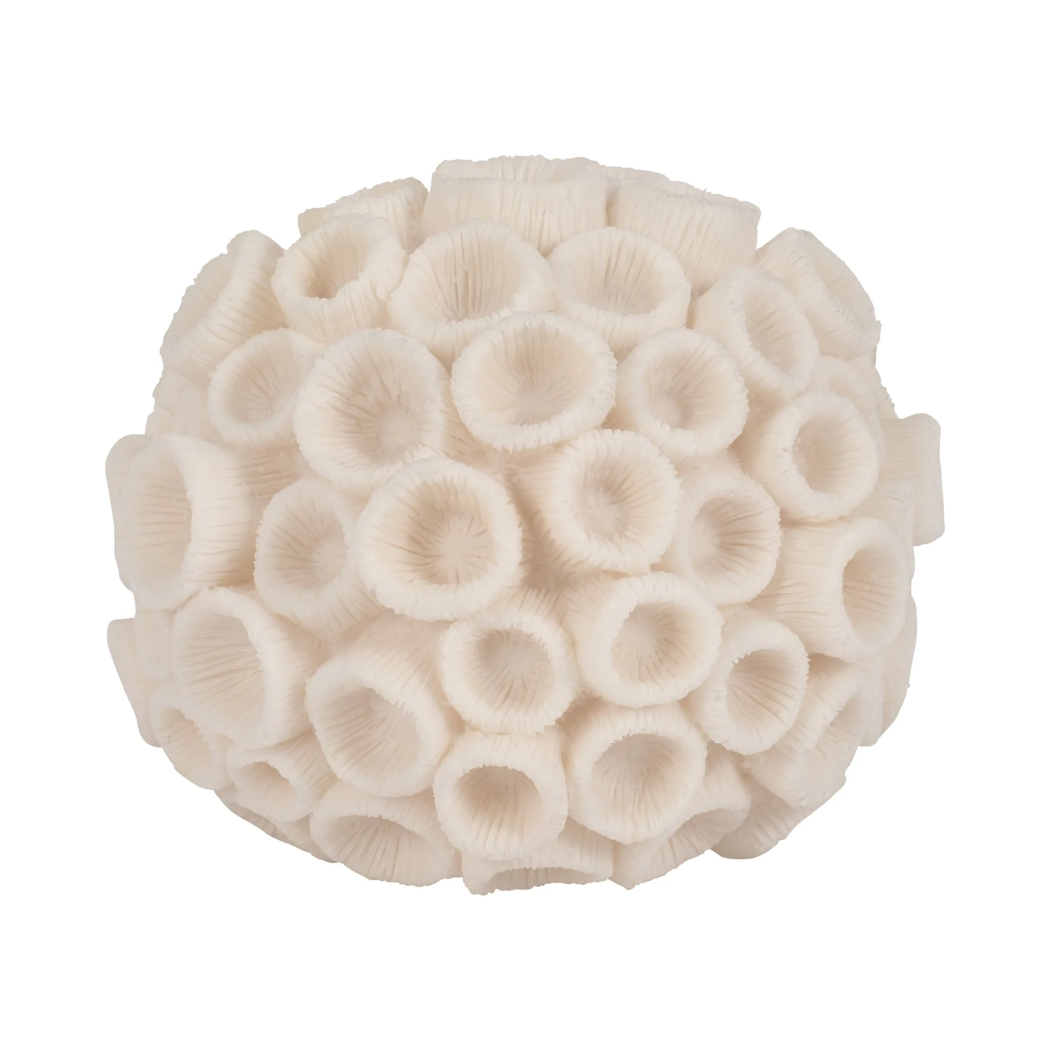 7" Round Coral Orb, Ivory - Image 2