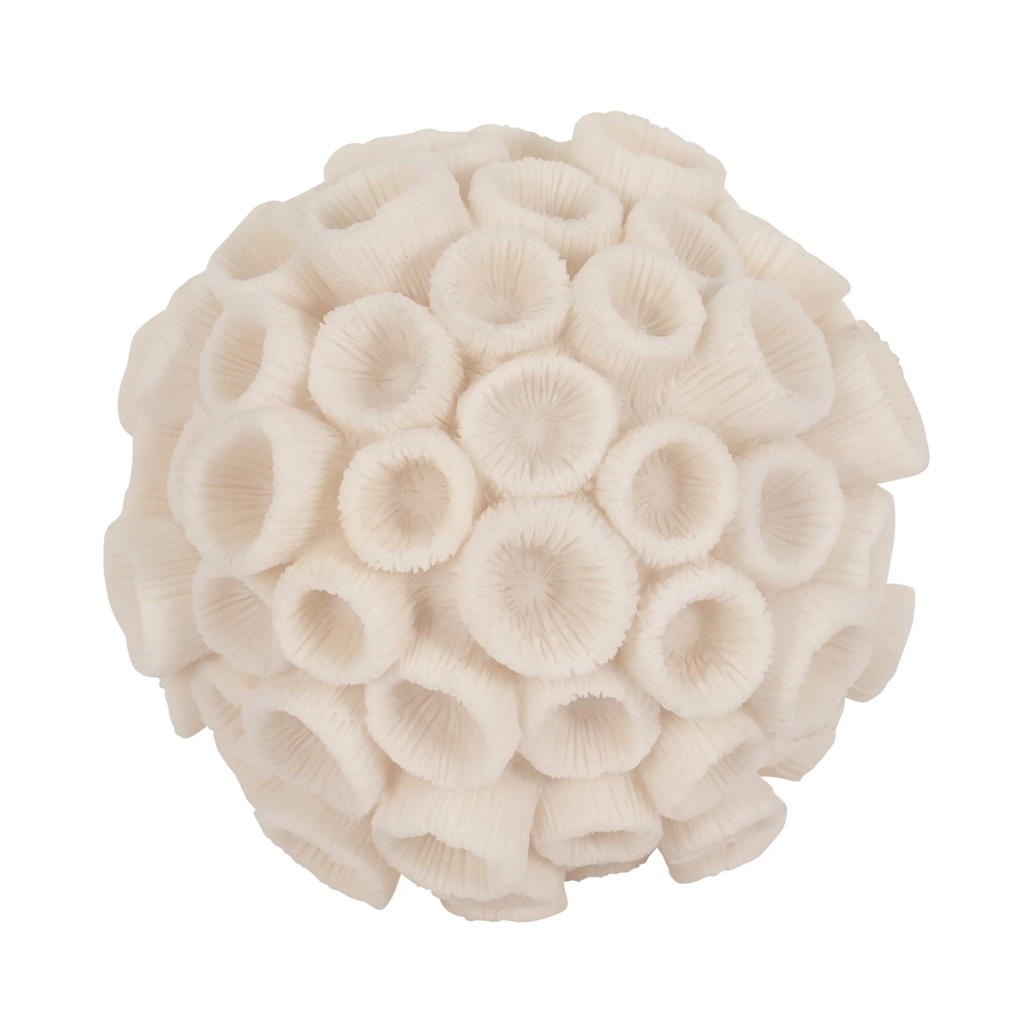 7" Round Coral Orb, Ivory - Image 4