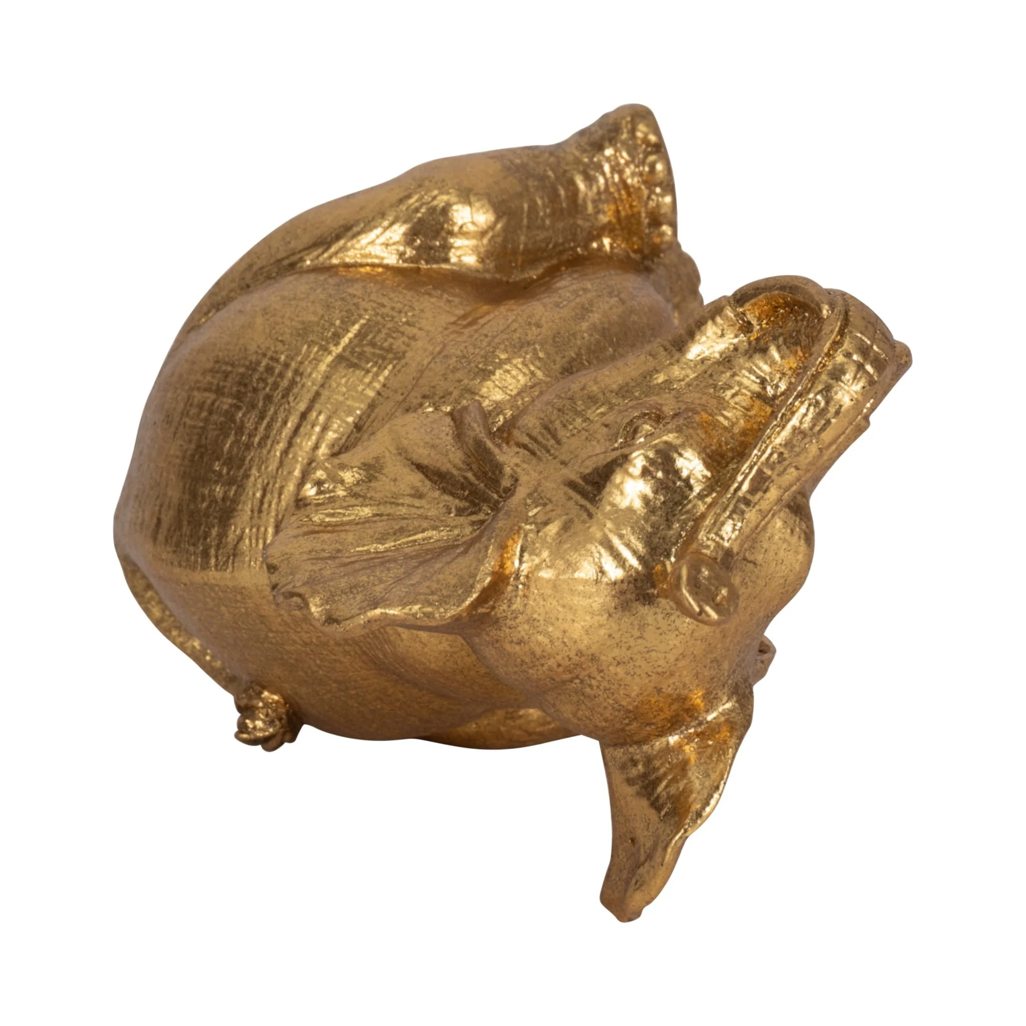 7" Sitting Elephant, Gold - Image 5