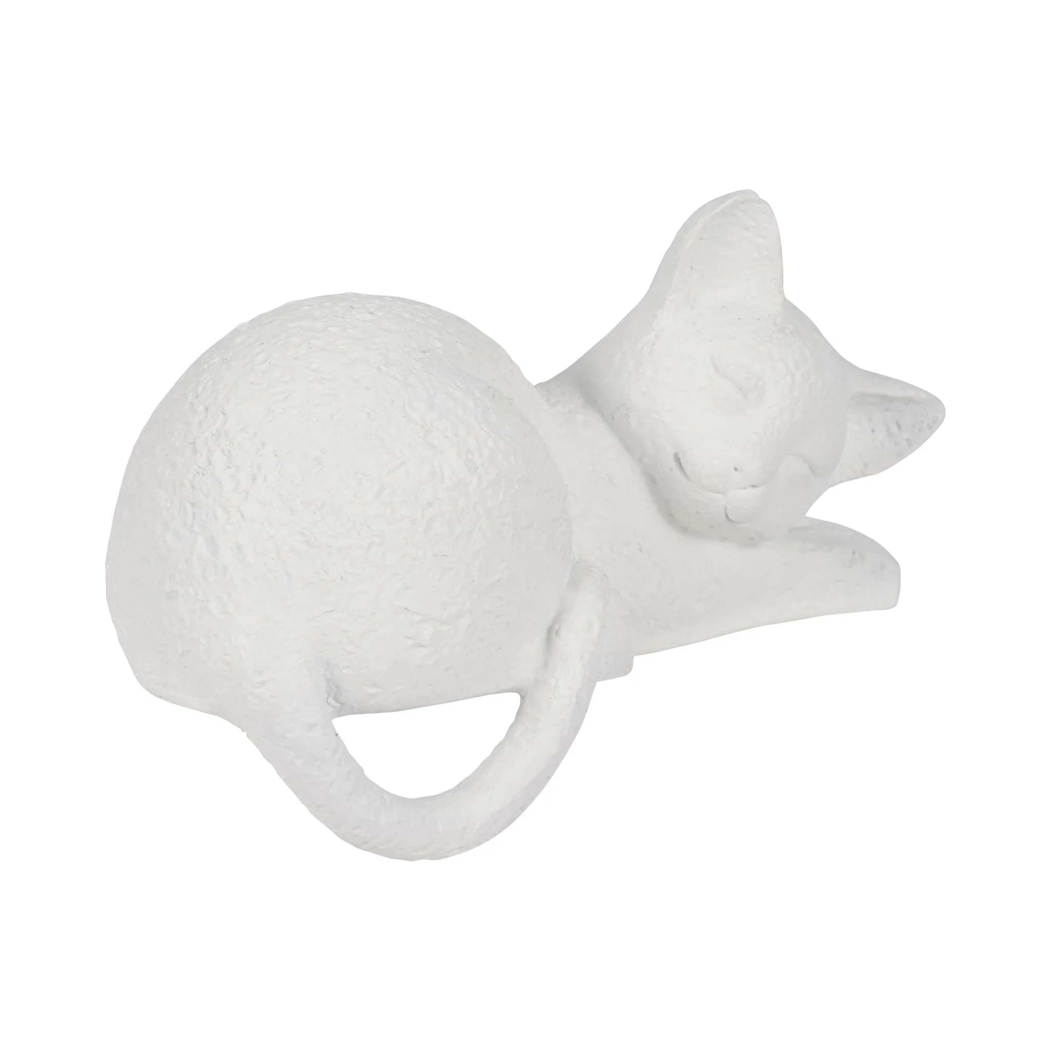 7" Sleeping Kitty, White - Image 2