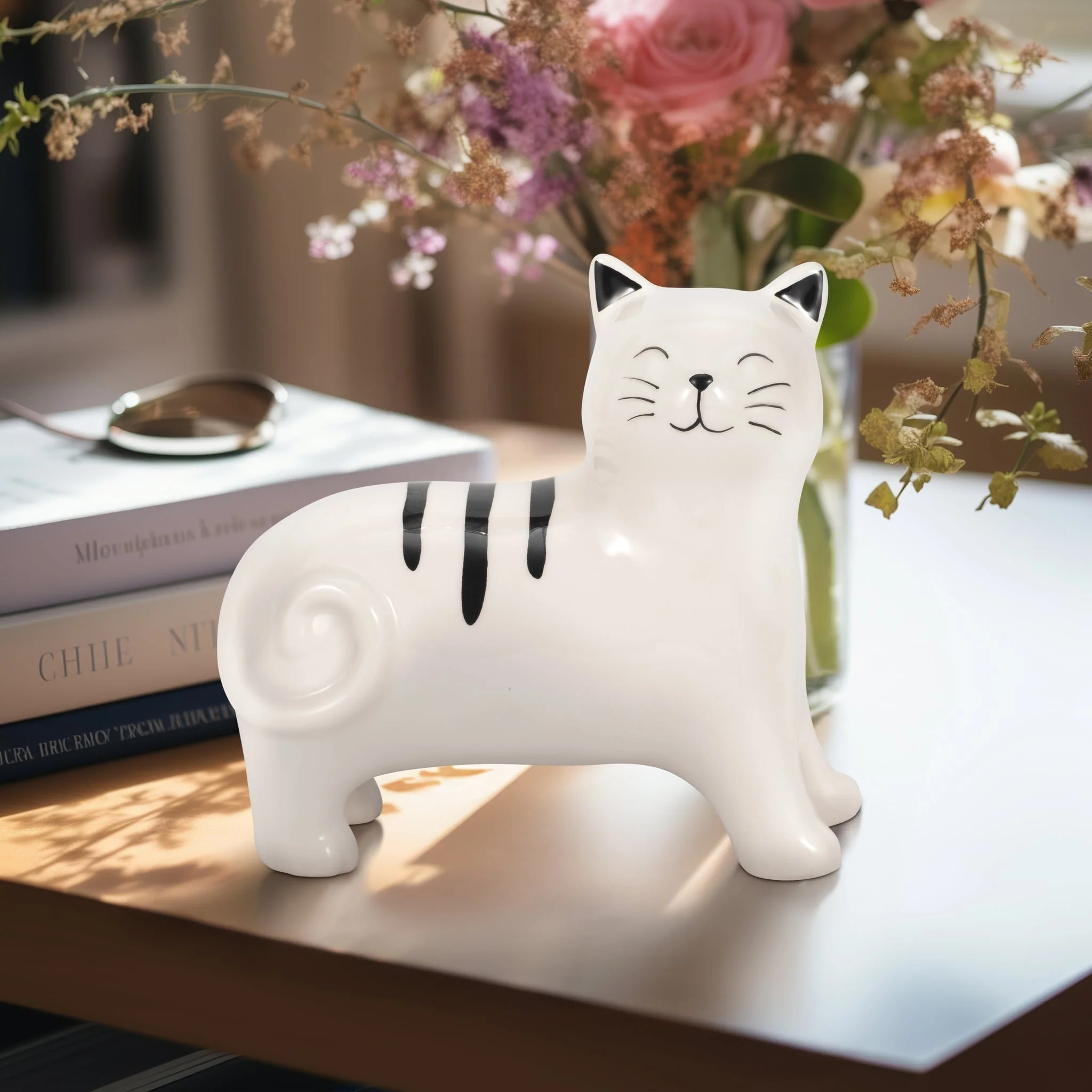 7" Standing Kitty, White/black - Image 10