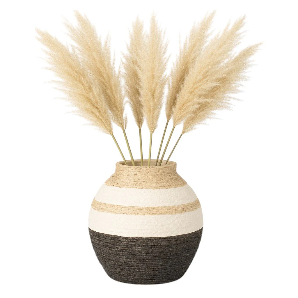 7" Striped Woven Textured Vase, Multi - Image 2