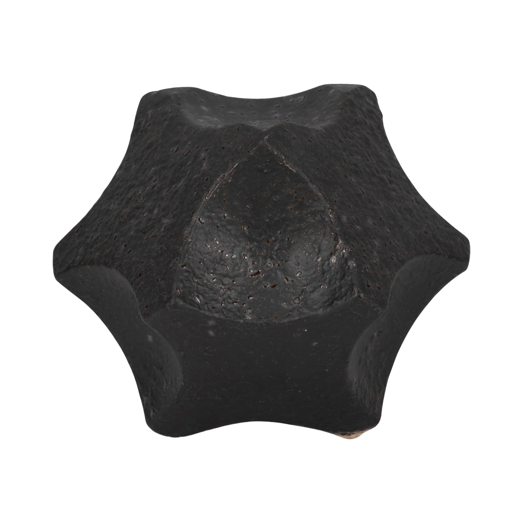 7" Textured Geometric Orb, Black - Image 3