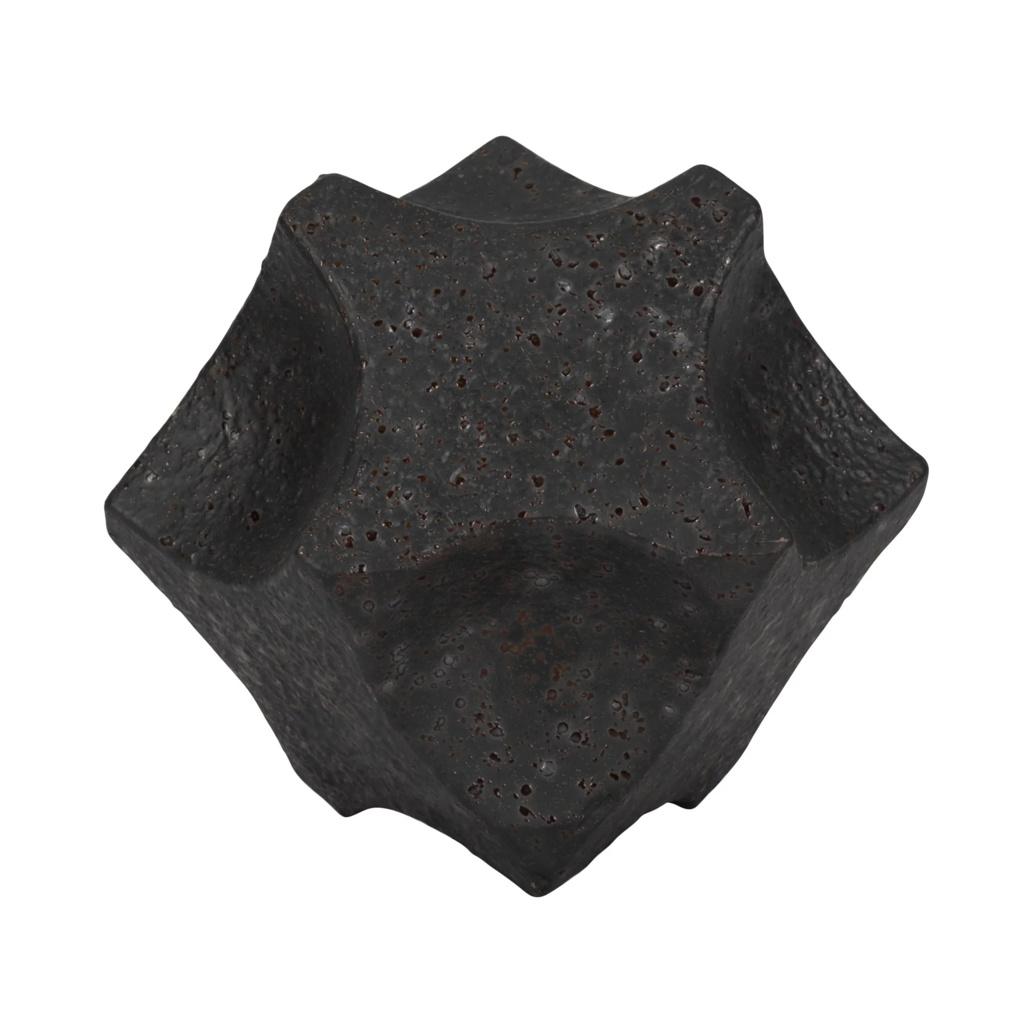 7" Textured Geometric Orb, Black - Image 5