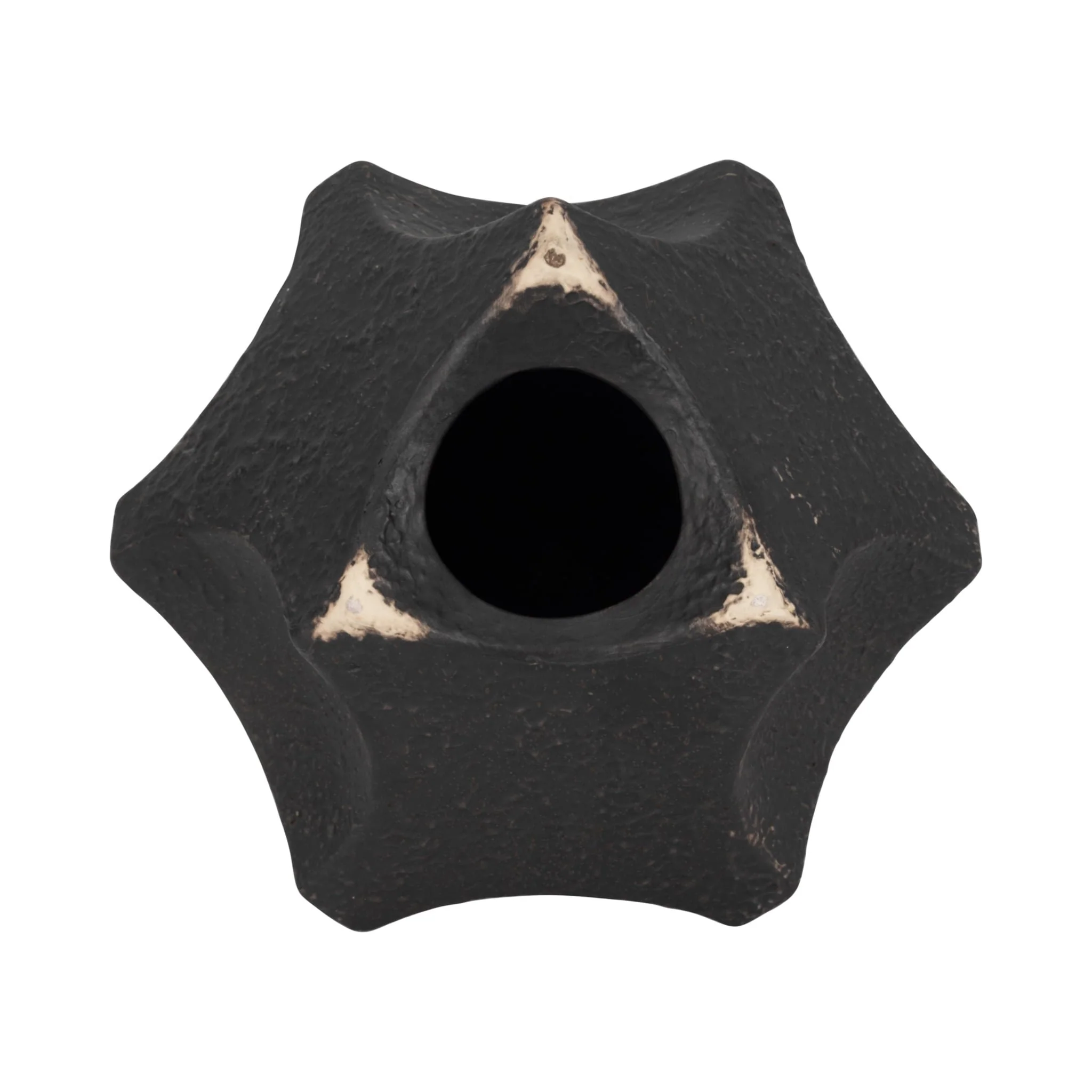 7" Textured Geometric Orb, Black - Image 6