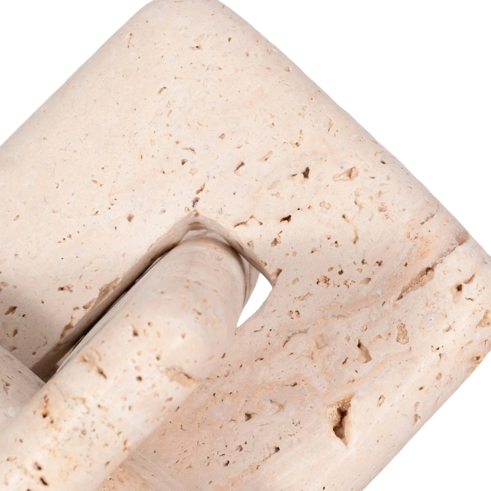 7" Travertine Squared Knot, Tan - Image 4