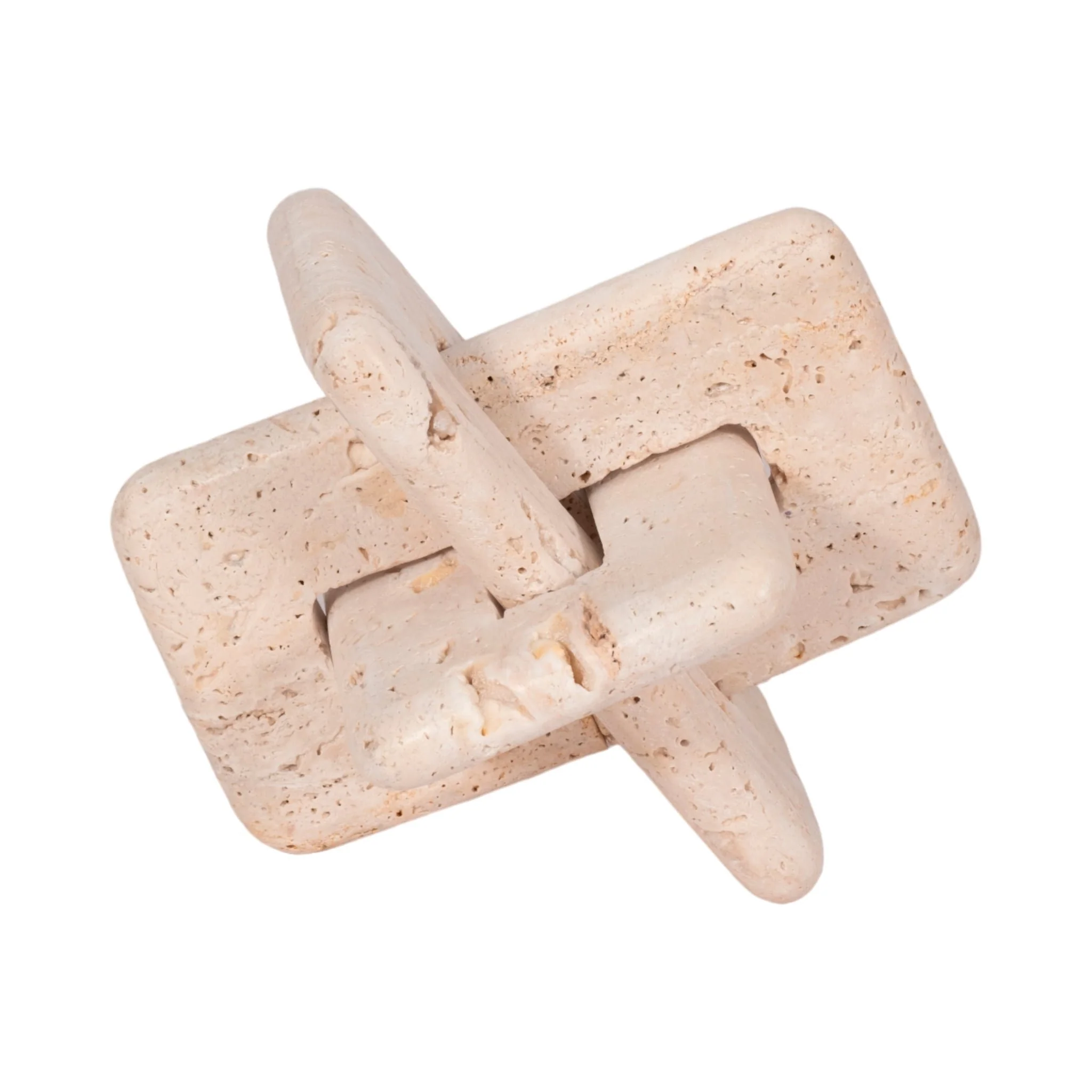 7" Travertine Squared Knot, Tan - Image 6
