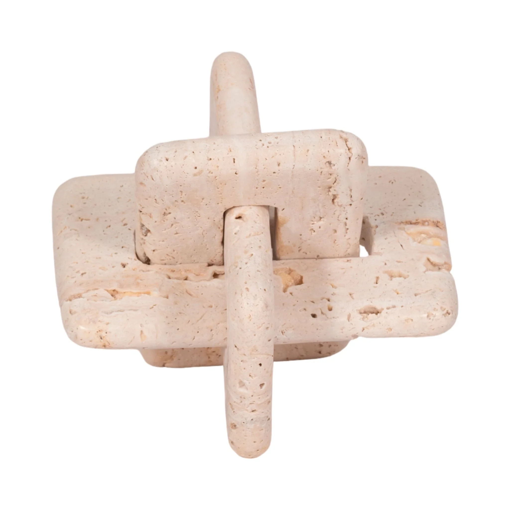 7" Travertine Squared Knot, Tan - Image 7