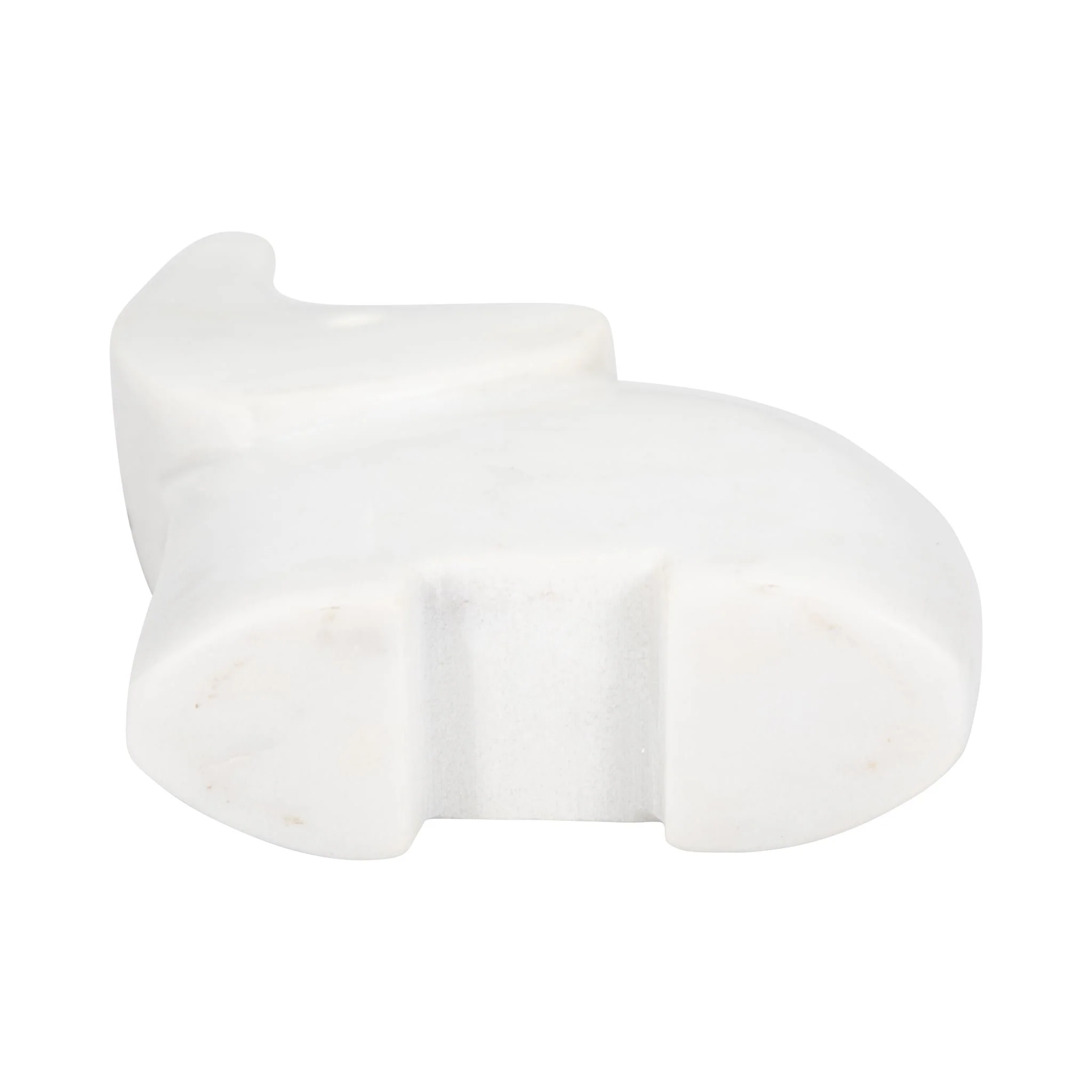 7" Trunk In The Air Marble Elephant, White - Image 7