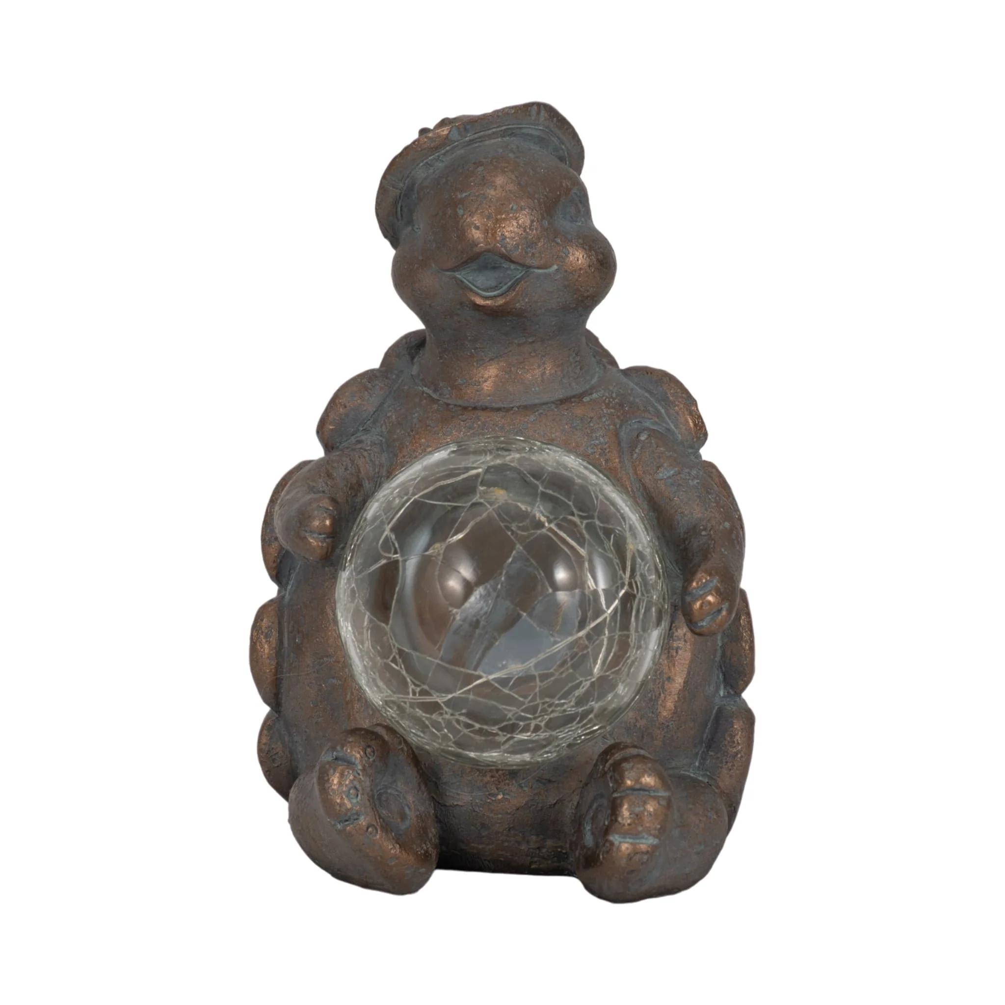 7" Turtle With Solar Orb, Antique Copper - Image 4