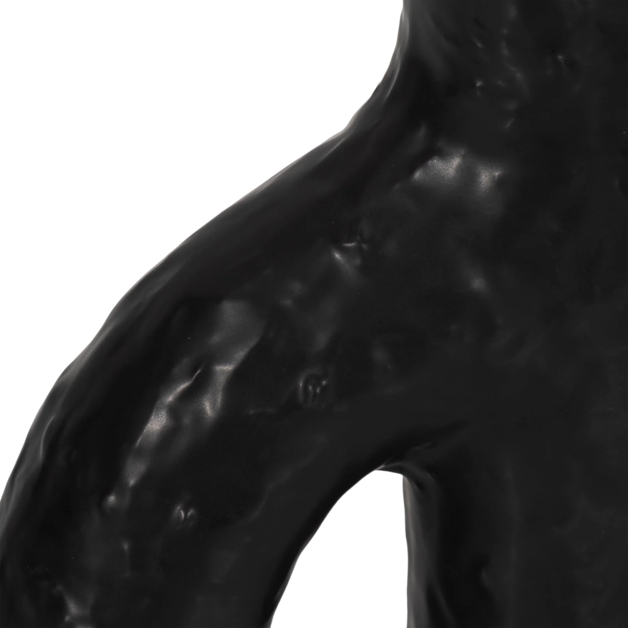 7" Volcano Texture Double Arched Taper Holder, Bla - Image 5