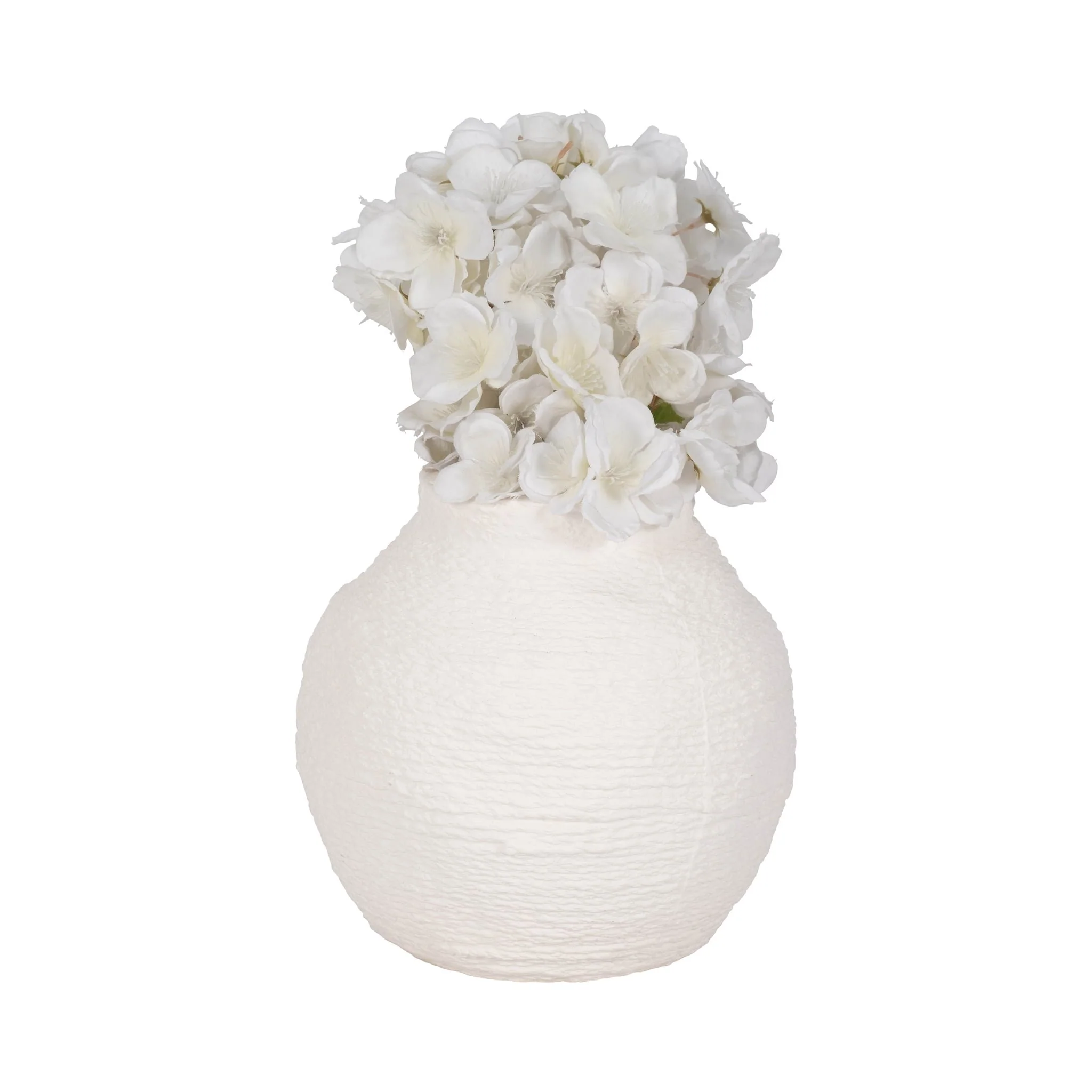 7" Woven Textured Vase, White - Image 2