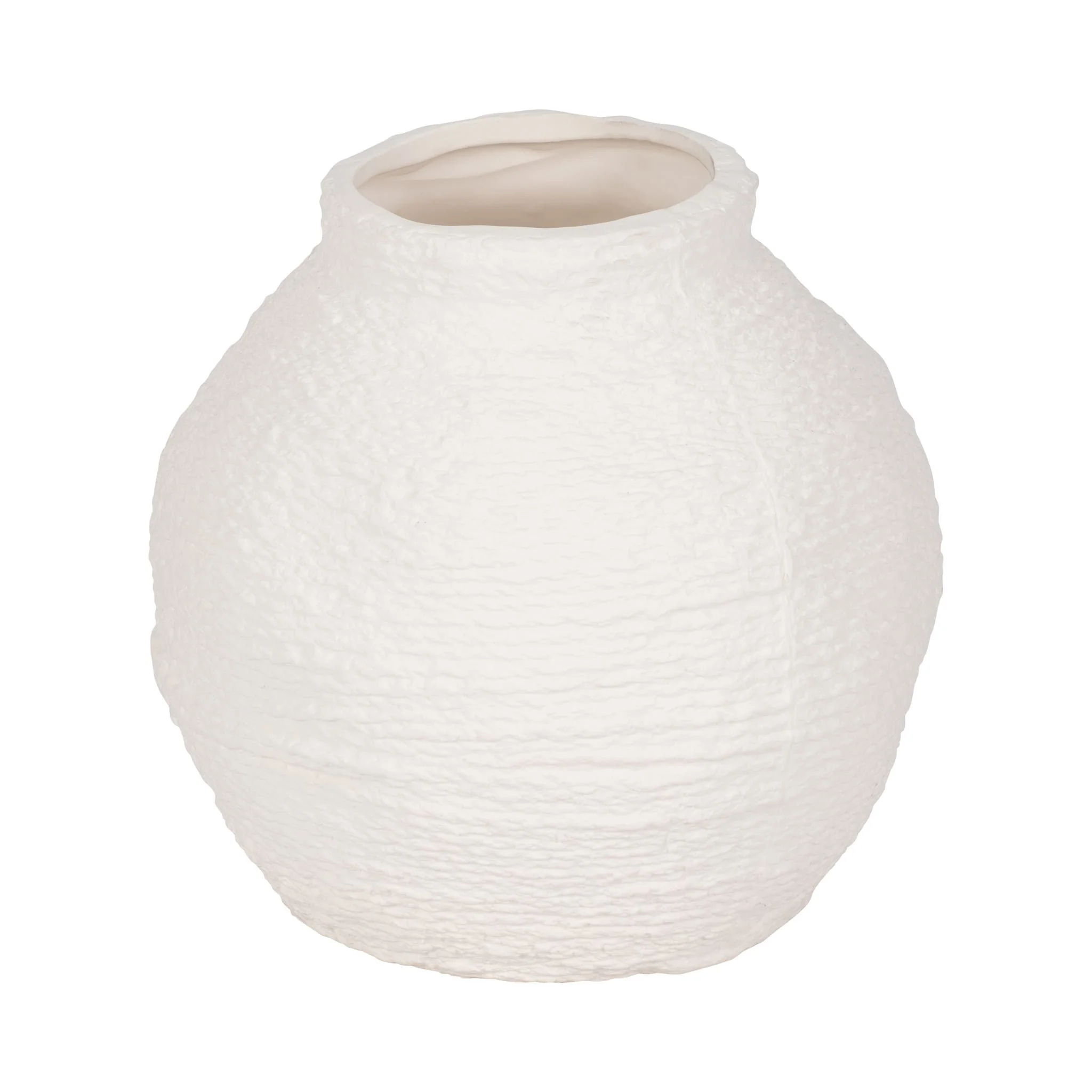 7" Woven Textured Vase, White - Image 3