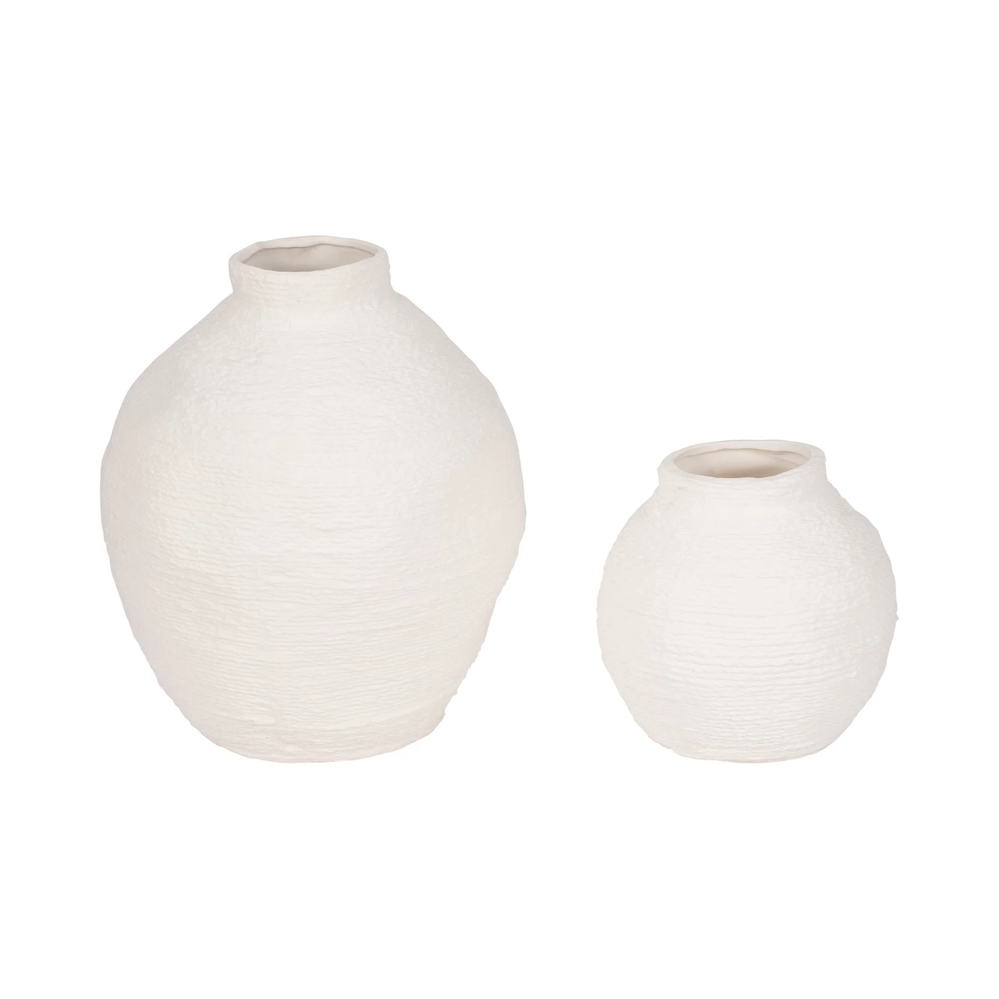7" Woven Textured Vase, White - Image 7