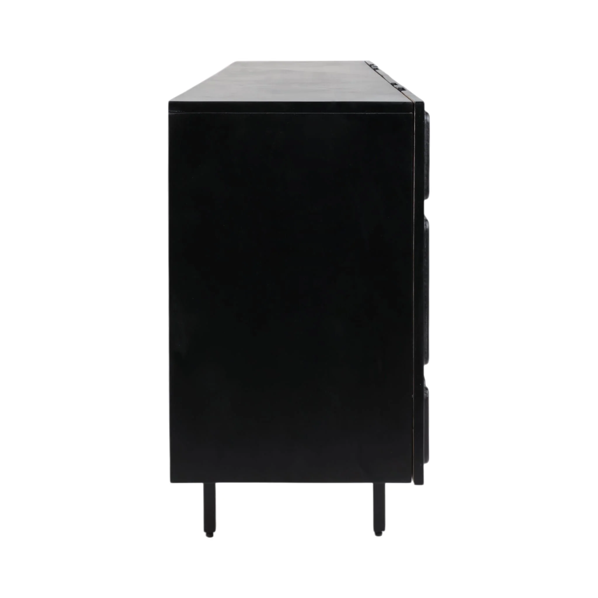 70x30" Geo Modern 4-door Cabinet, Black - Image 3