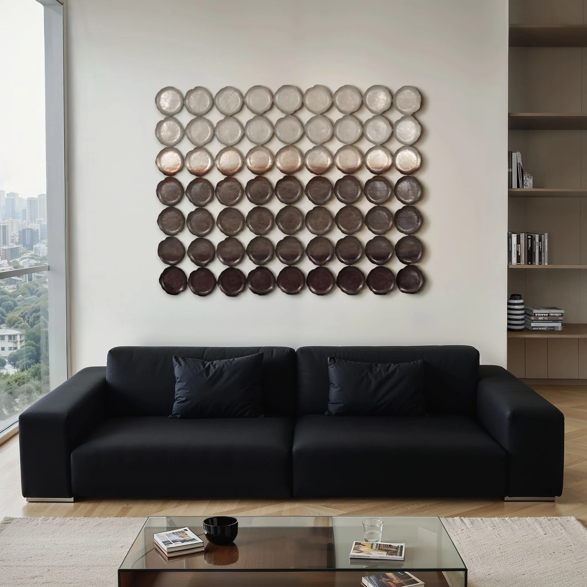 70x56 Metallic Ombre Wall Decor, Multi - Image 9