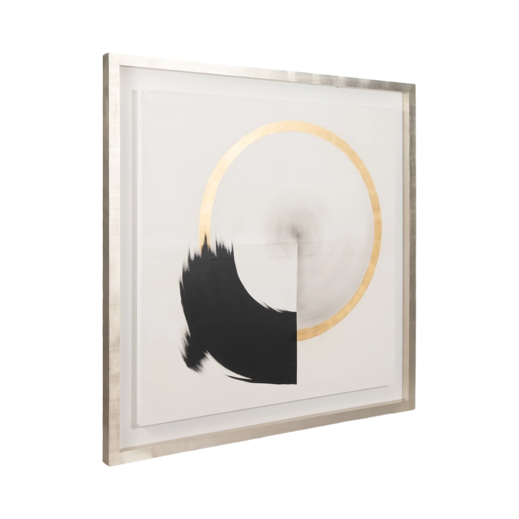 71x71 Hand Painted Fan Circle, White - Image 2