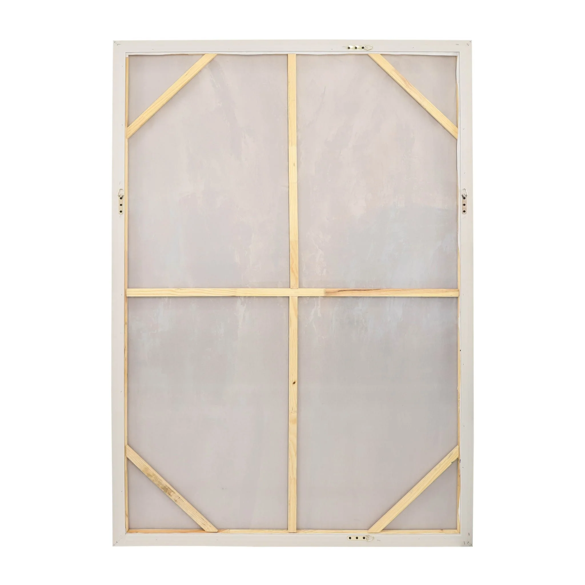 74x50  Framed Hand Painted Abstract Canvas, Multi - Image 4