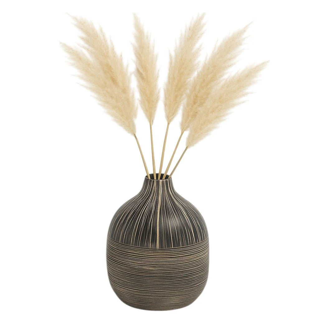 7"h Tribal Vase, Brown - Image 2