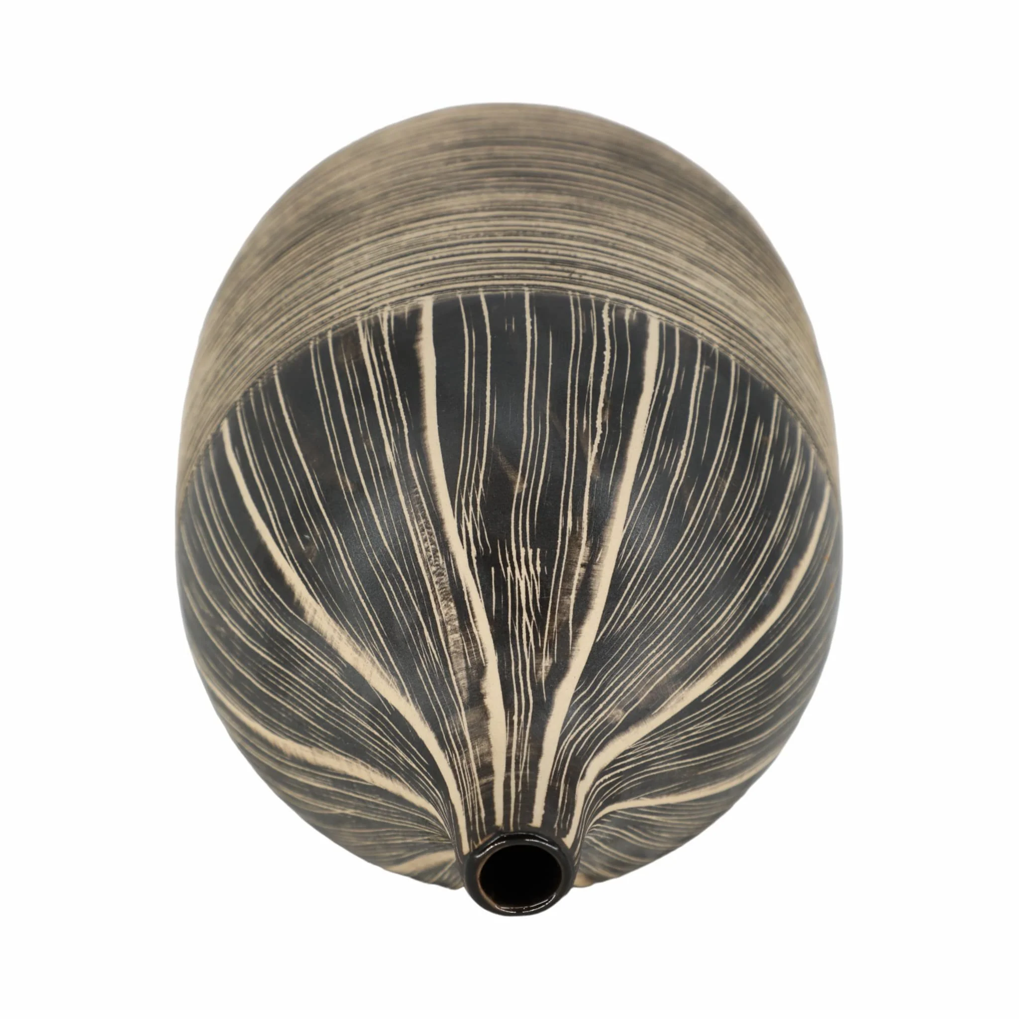 7"h Tribal Vase, Brown - Image 7