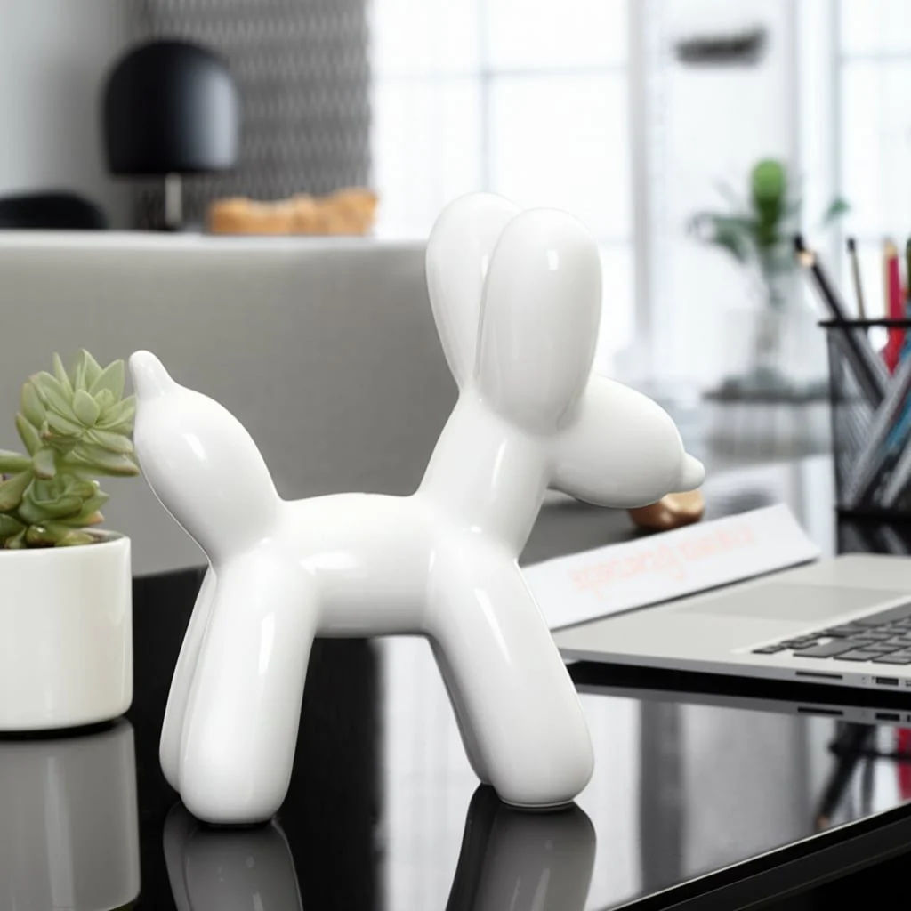 7"l Balloon Dog Animal, White - Image 11