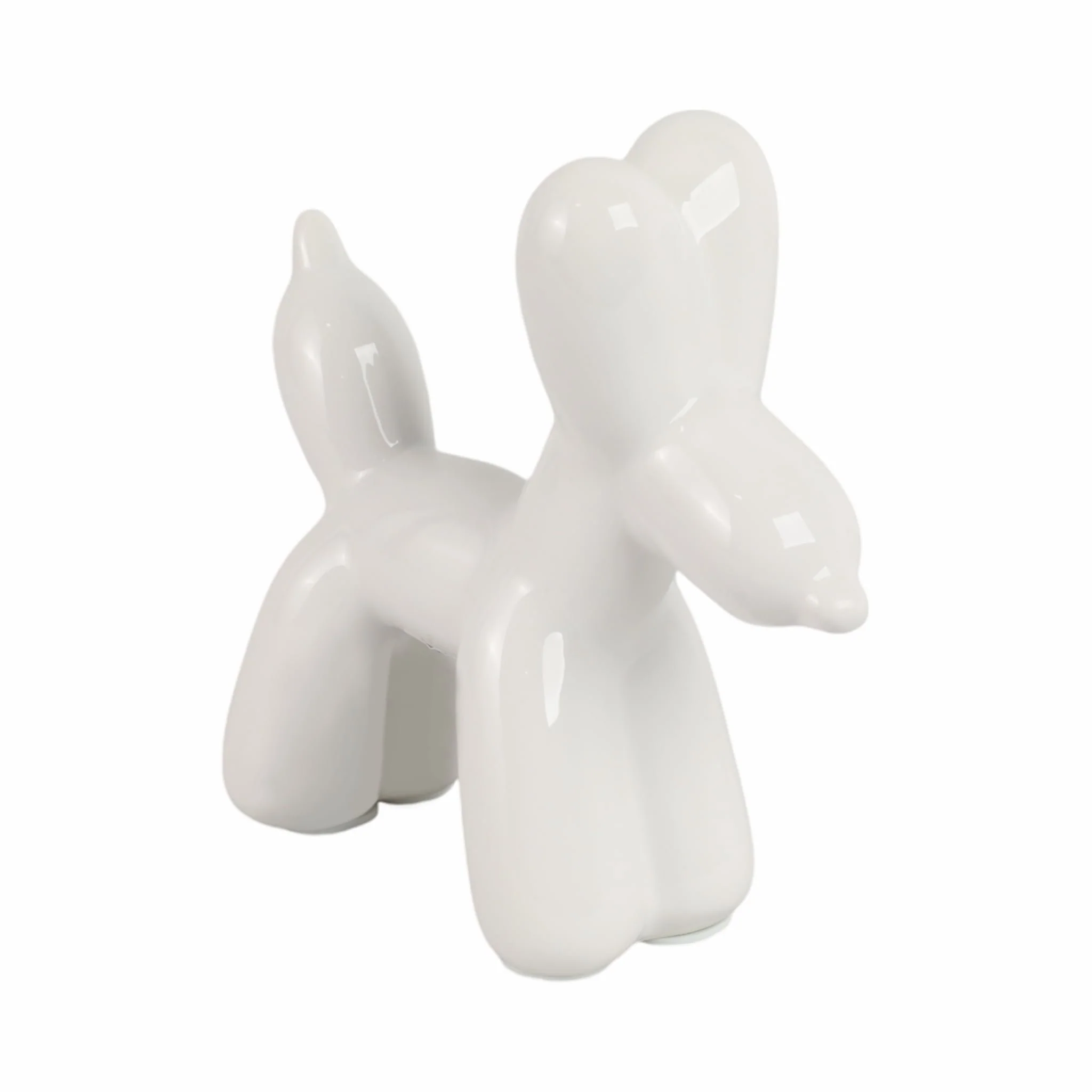 7"l Balloon Dog Animal, White - Image 2