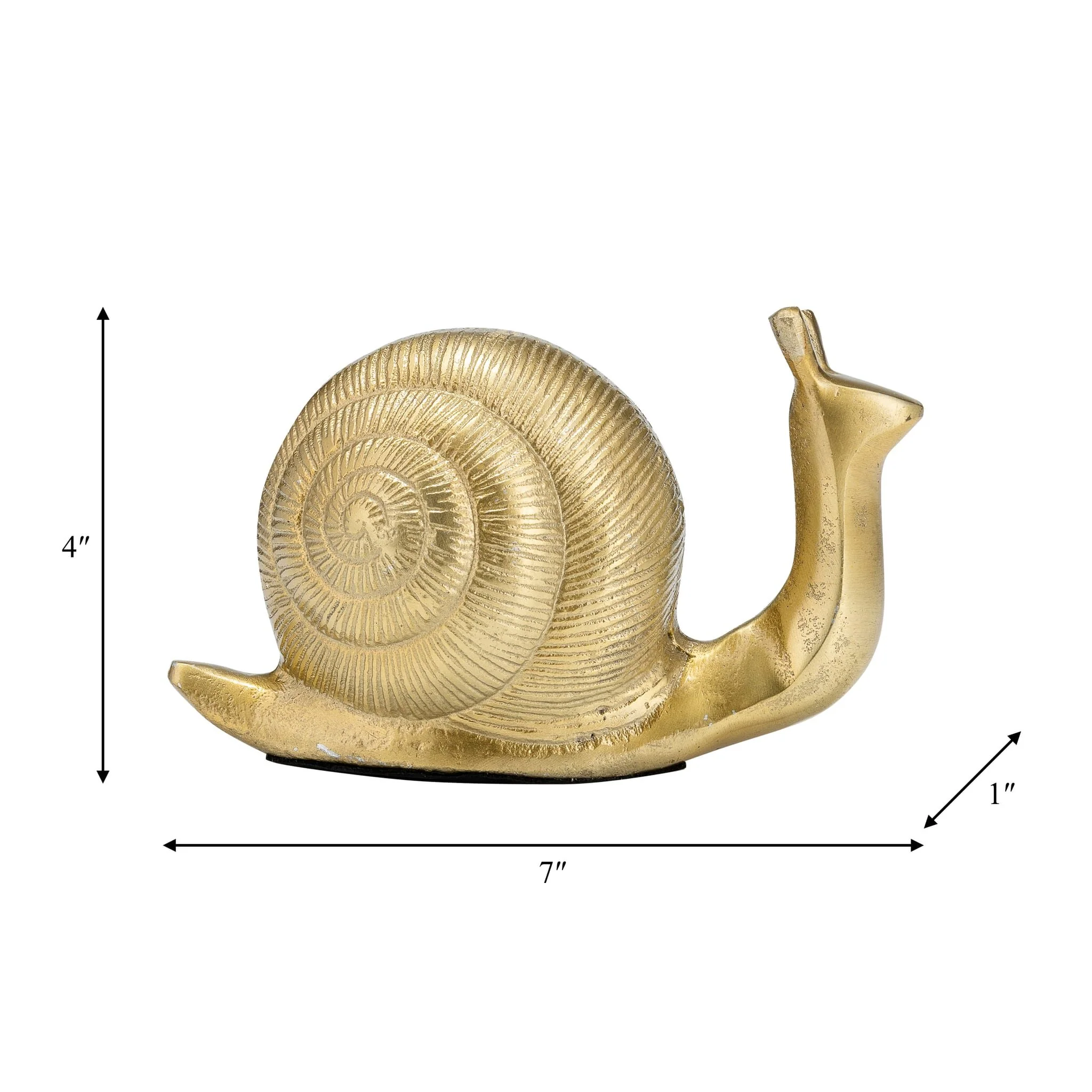 7"l Metal, Deco Snail, Gold - Image 8