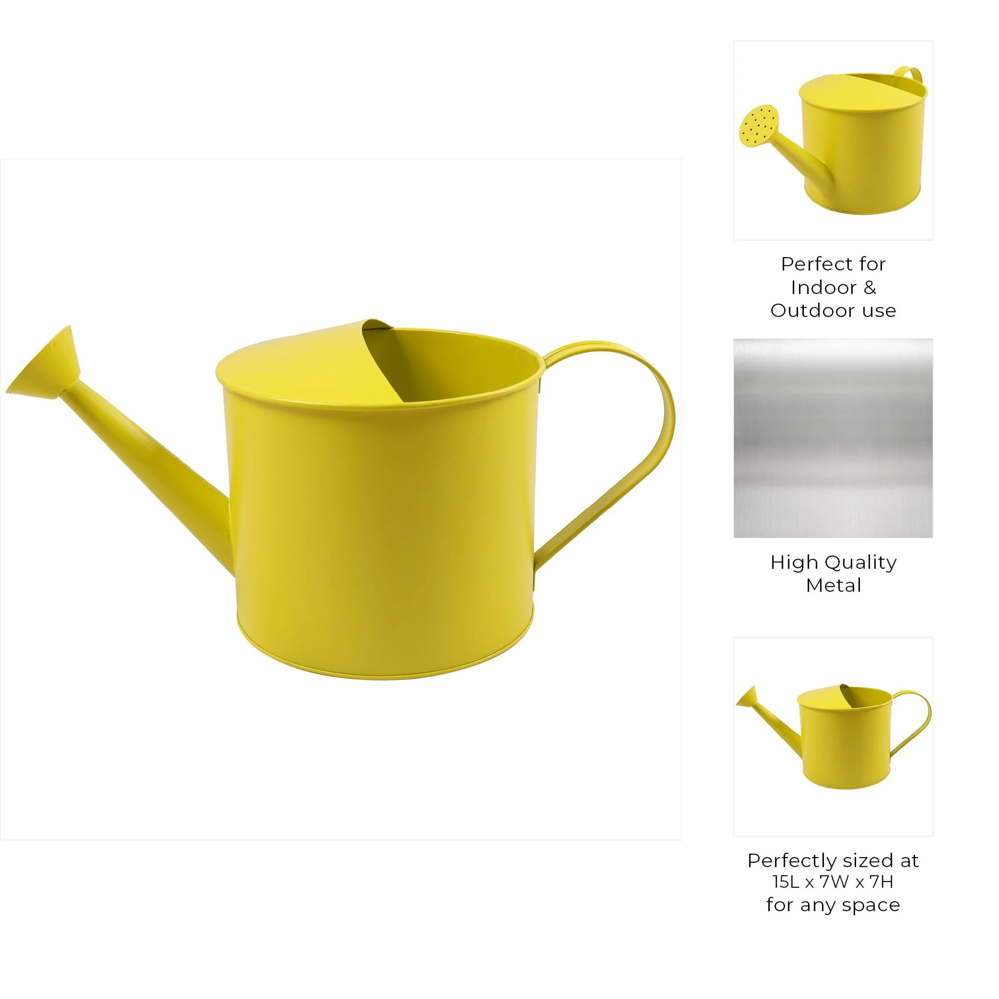 7x15" Watering Can, Yellow - Image 7