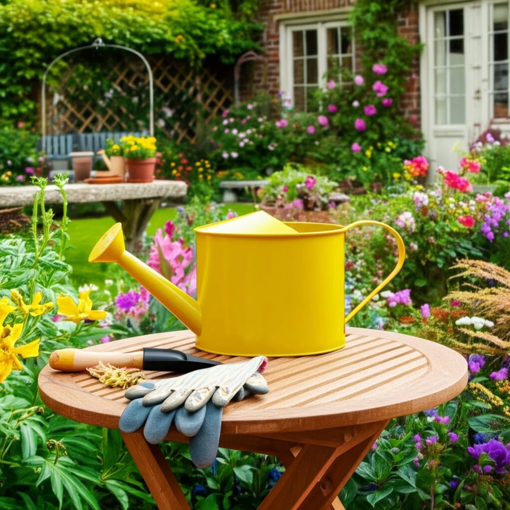 7x15" Watering Can, Yellow - Image 8