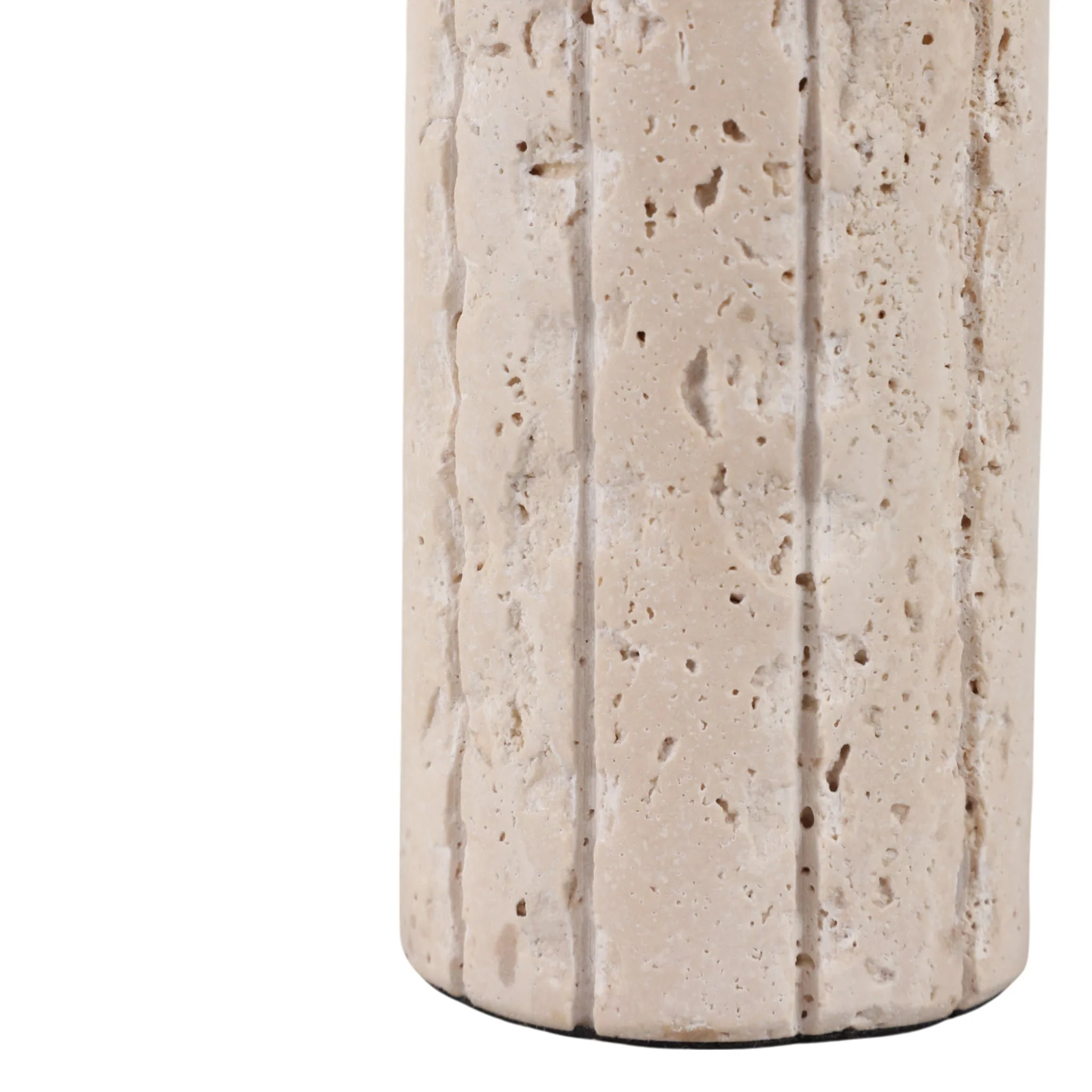 7x2" Raw Edge Travertine Taper Holder, Tan - Image 5
