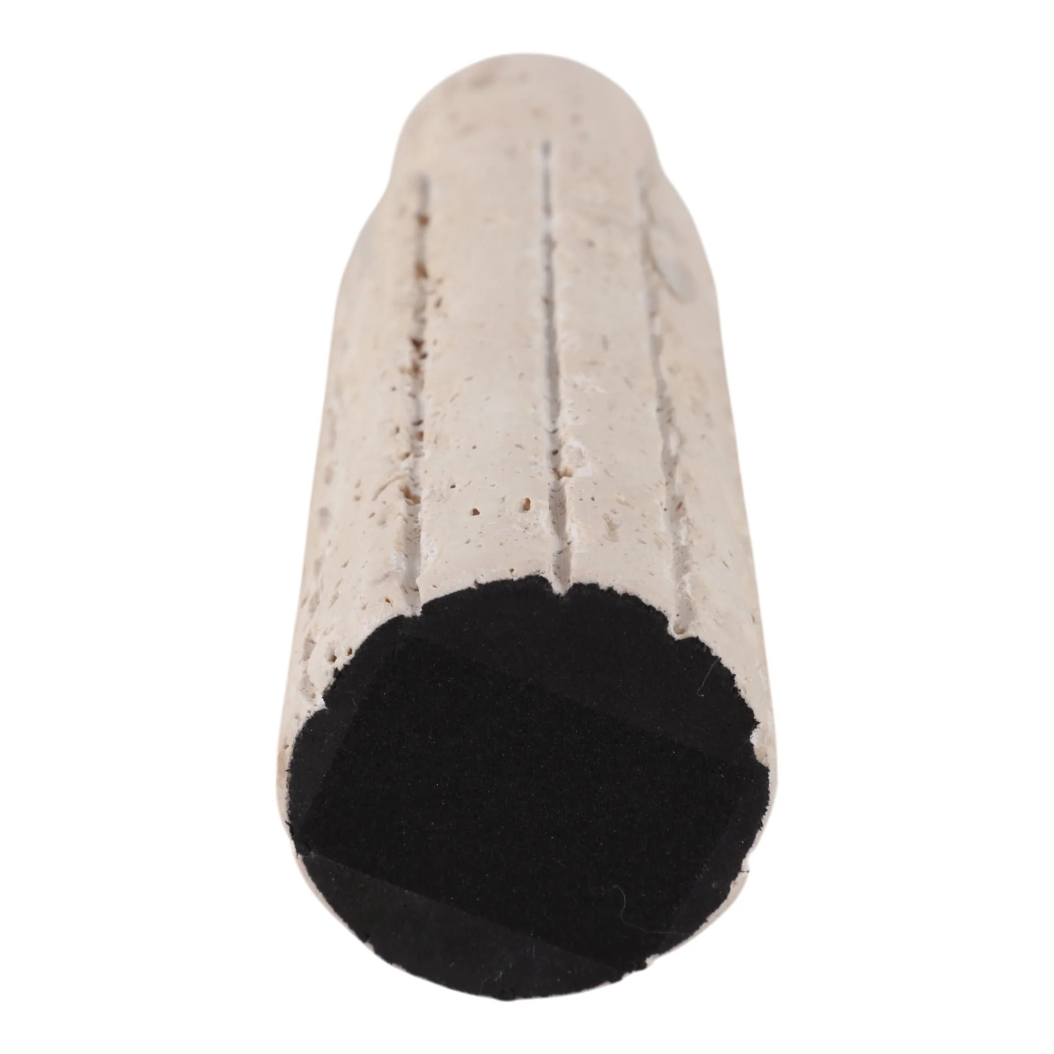 7x2" Raw Edge Travertine Taper Holder, Tan - Image 7
