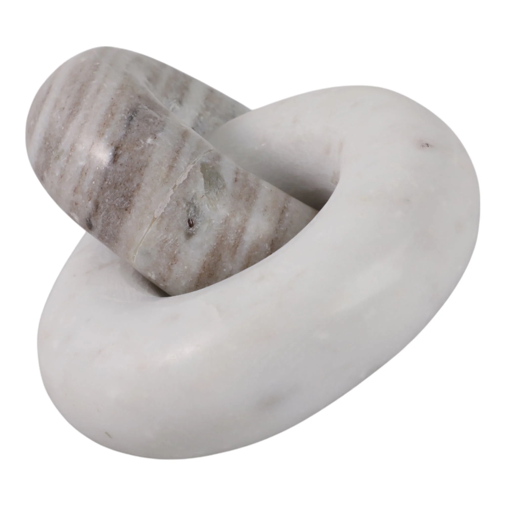 7x4" Double Ring Chain, Beige/white - Image 3