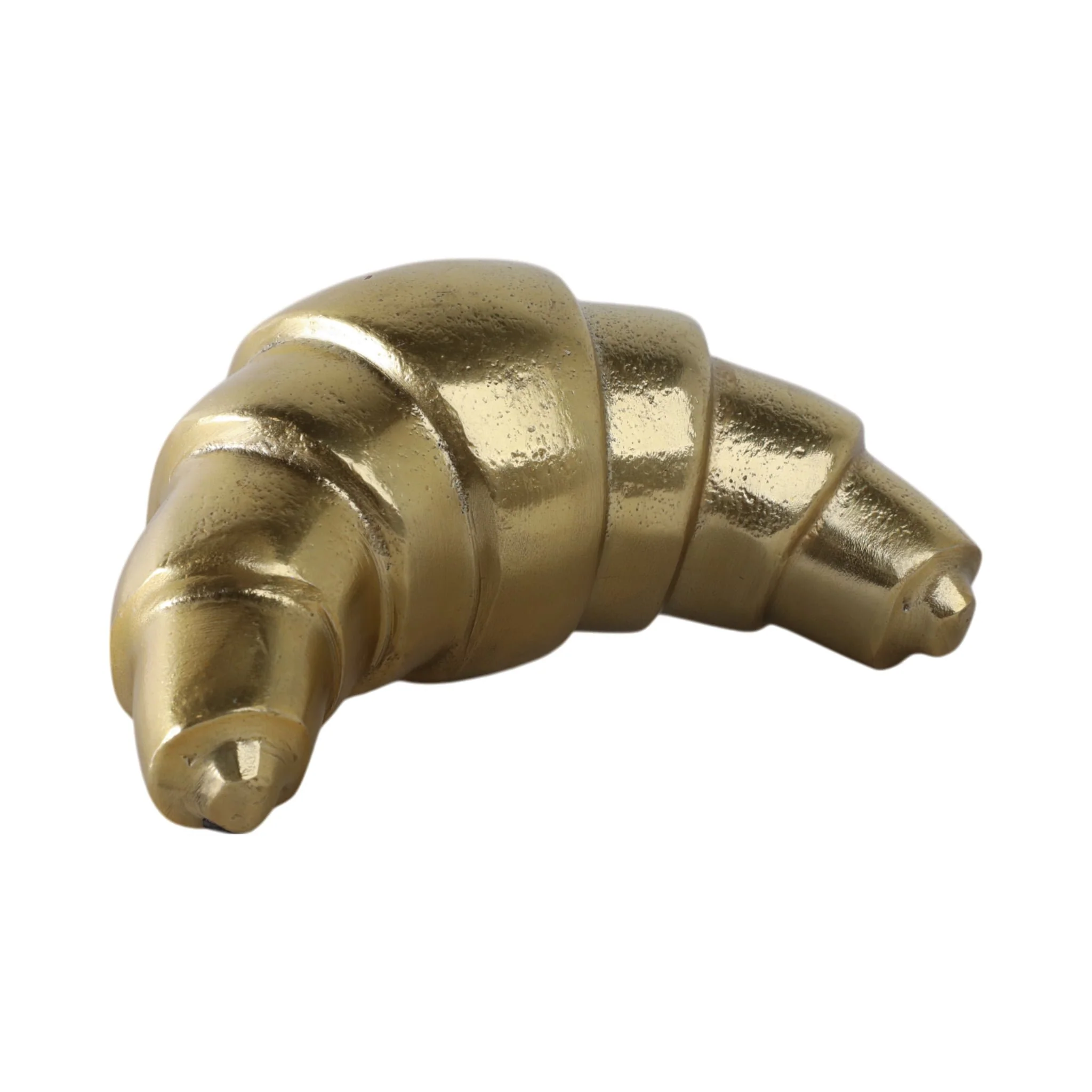 7x4" Metal Croissant, Gold - Image 2