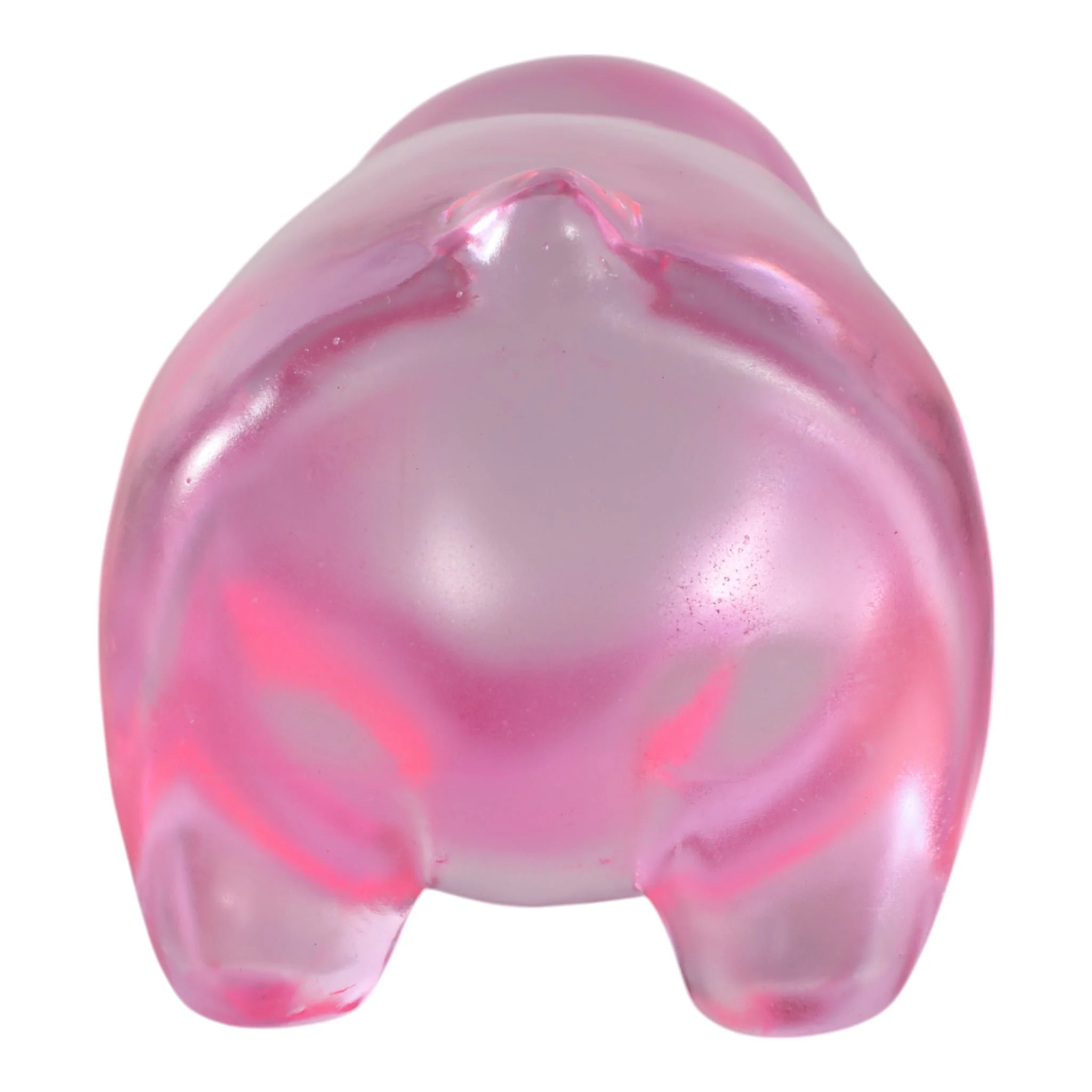7x4" Transparent Resin Gummy Bear, Pink - Image 7