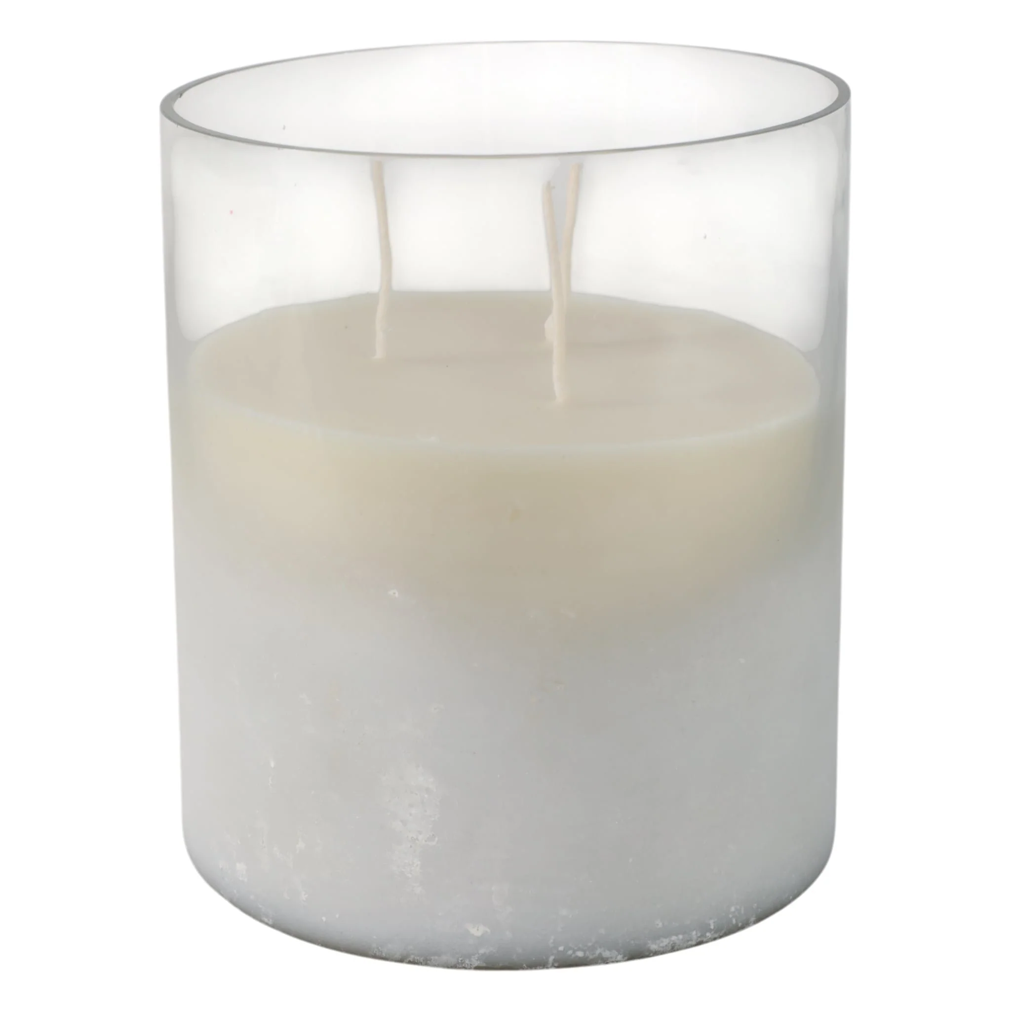 7x6" 65 Oz Jasmine Frosted Glass Candle, Clear - Image 2