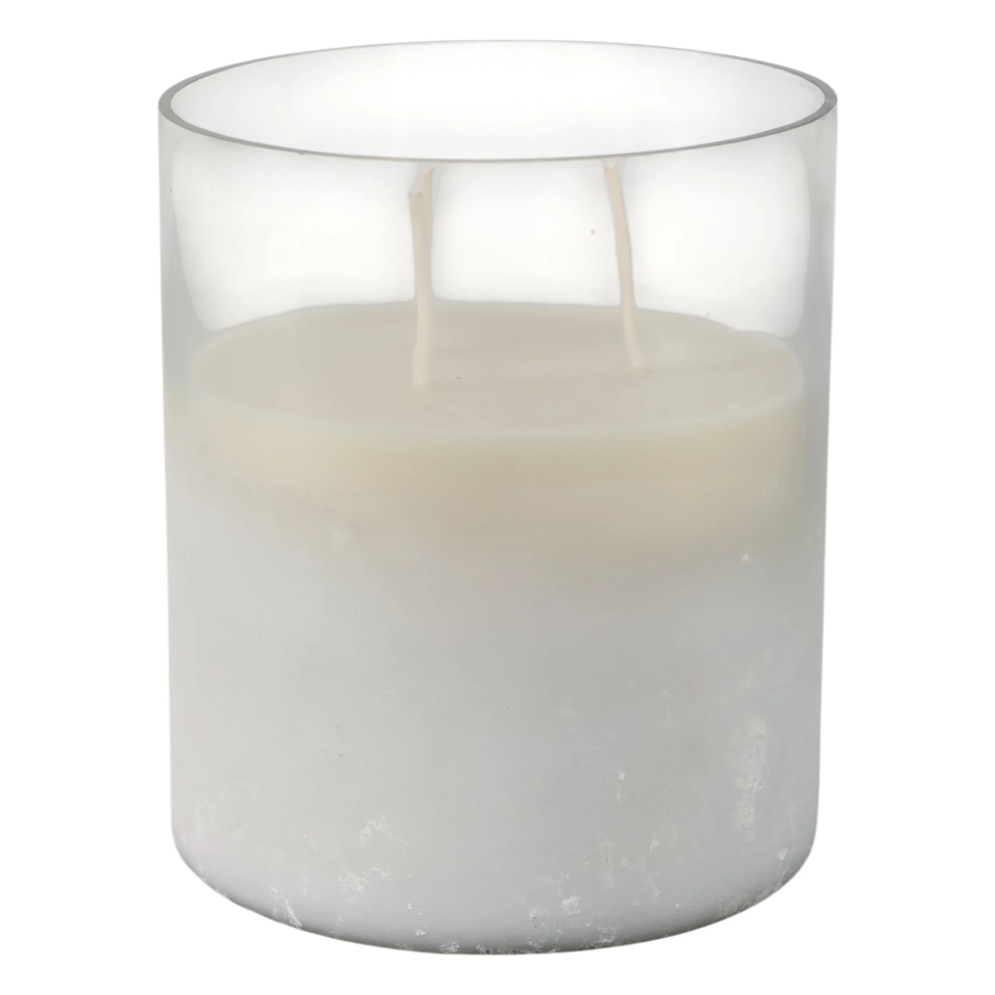 7x6" 65 Oz Jasmine Frosted Glass Candle, Clear - Image 3