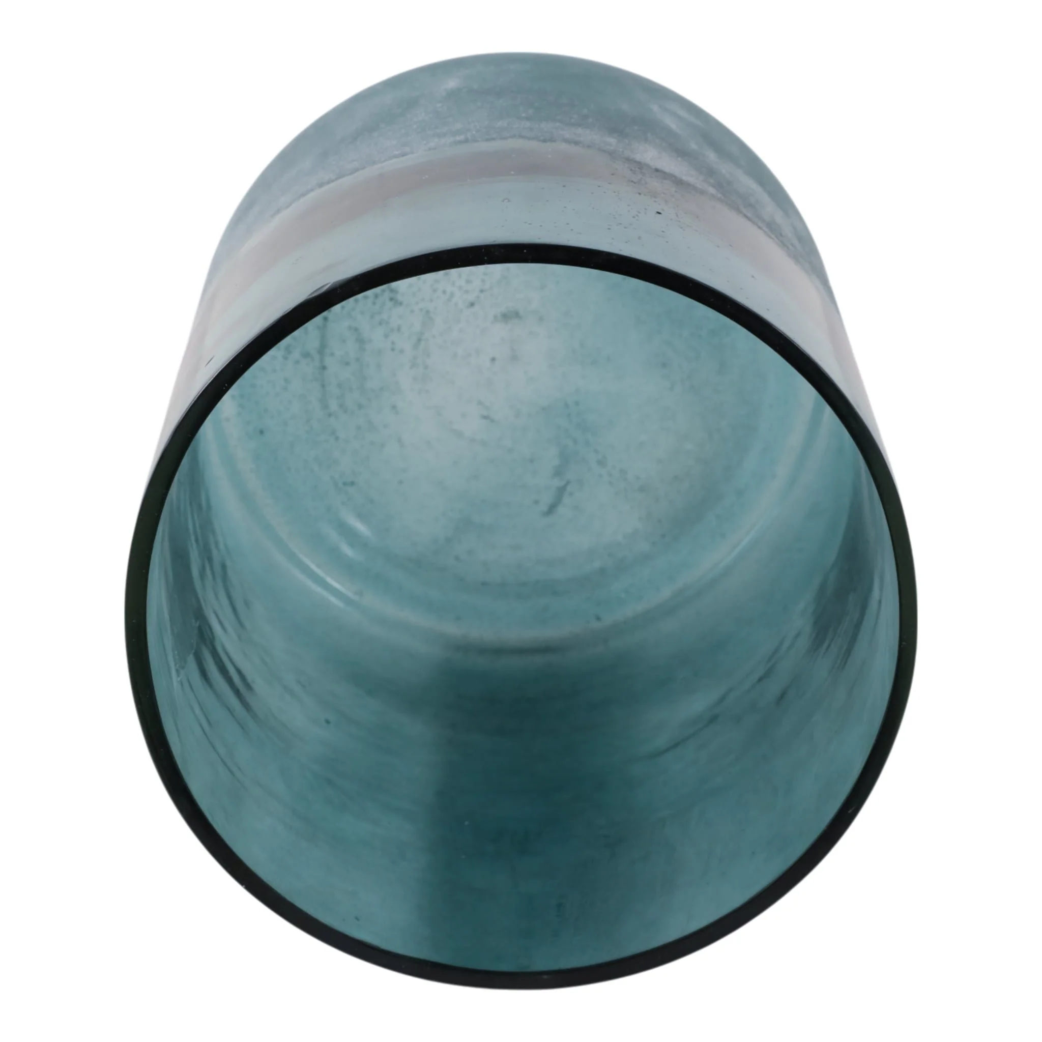 7x6" Frosted Bottom Hurricane, Blue - Image 6