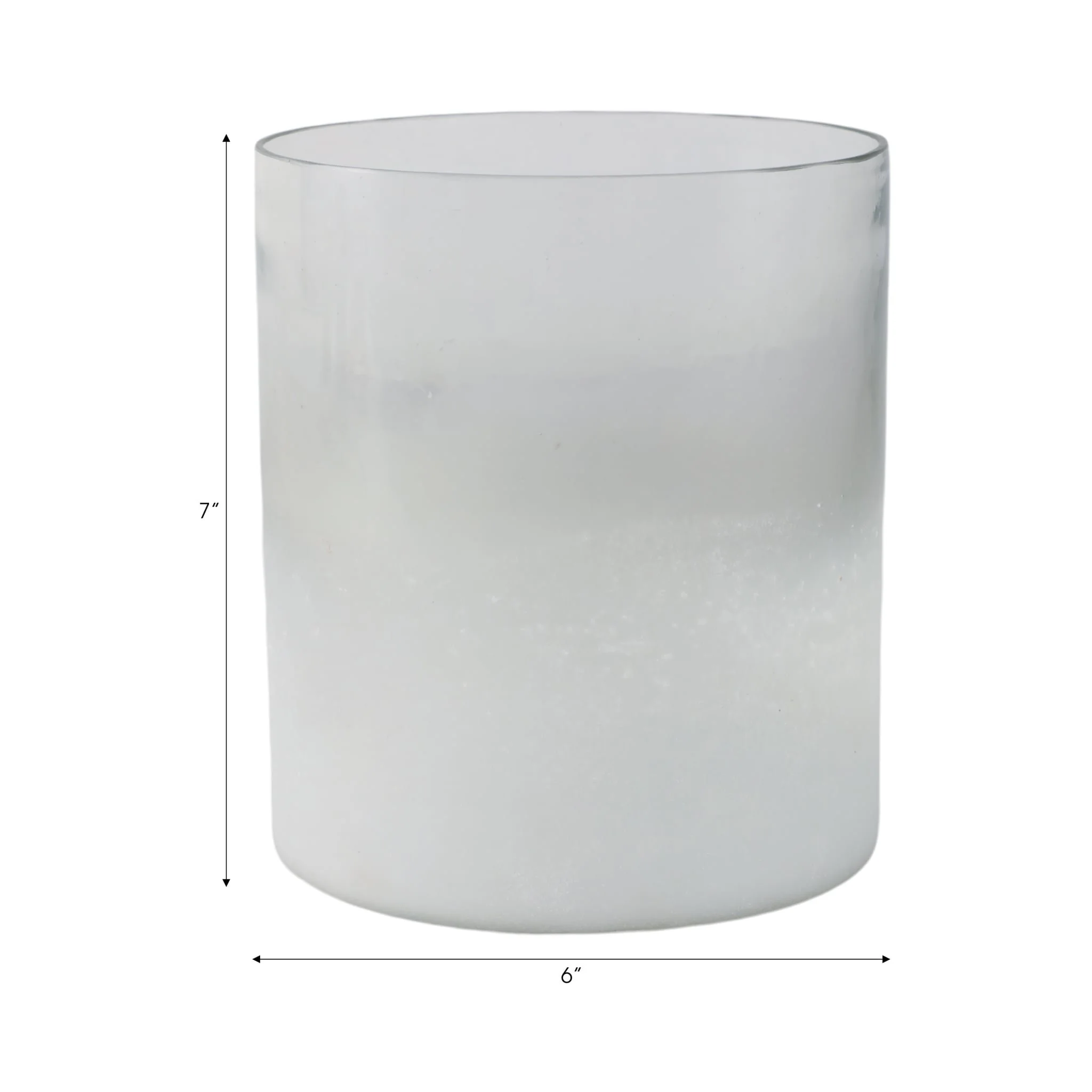 7x6" Frosted Bottom Hurricane, Clear - Image 8
