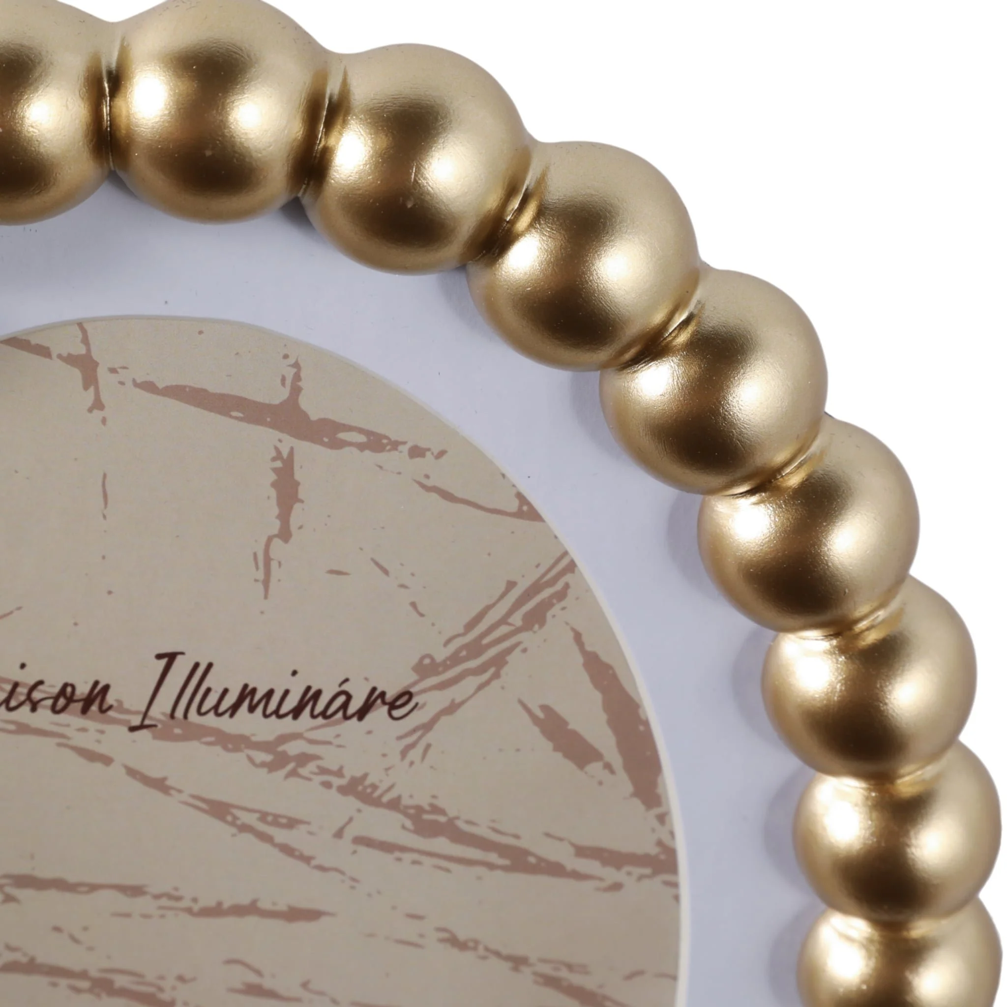 7x9 Matted To 5x7 Beaded Photo Frame, Gold - Image 6