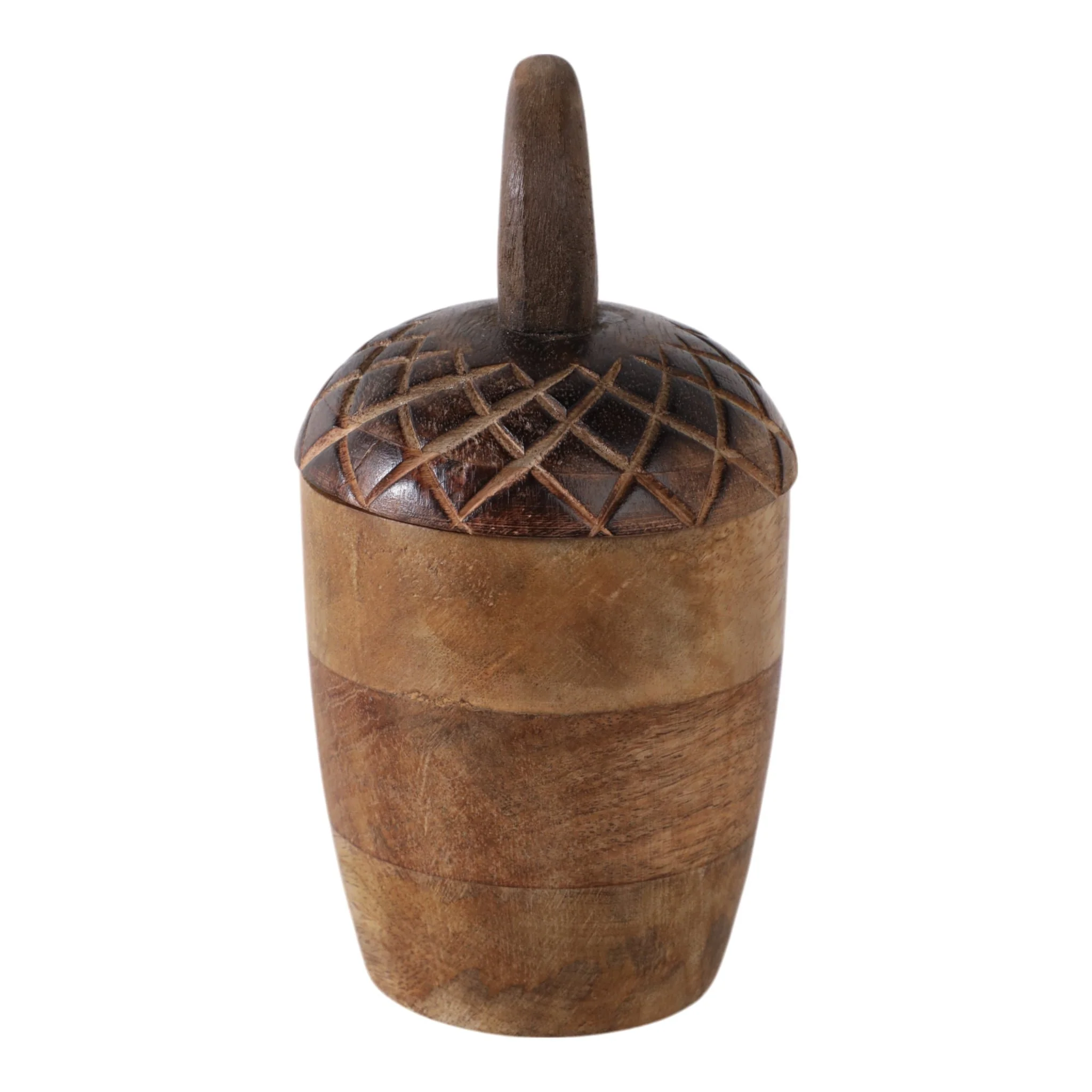 8" 7 Oz Balsam Fir Acorn Candle, Brown - Image 3