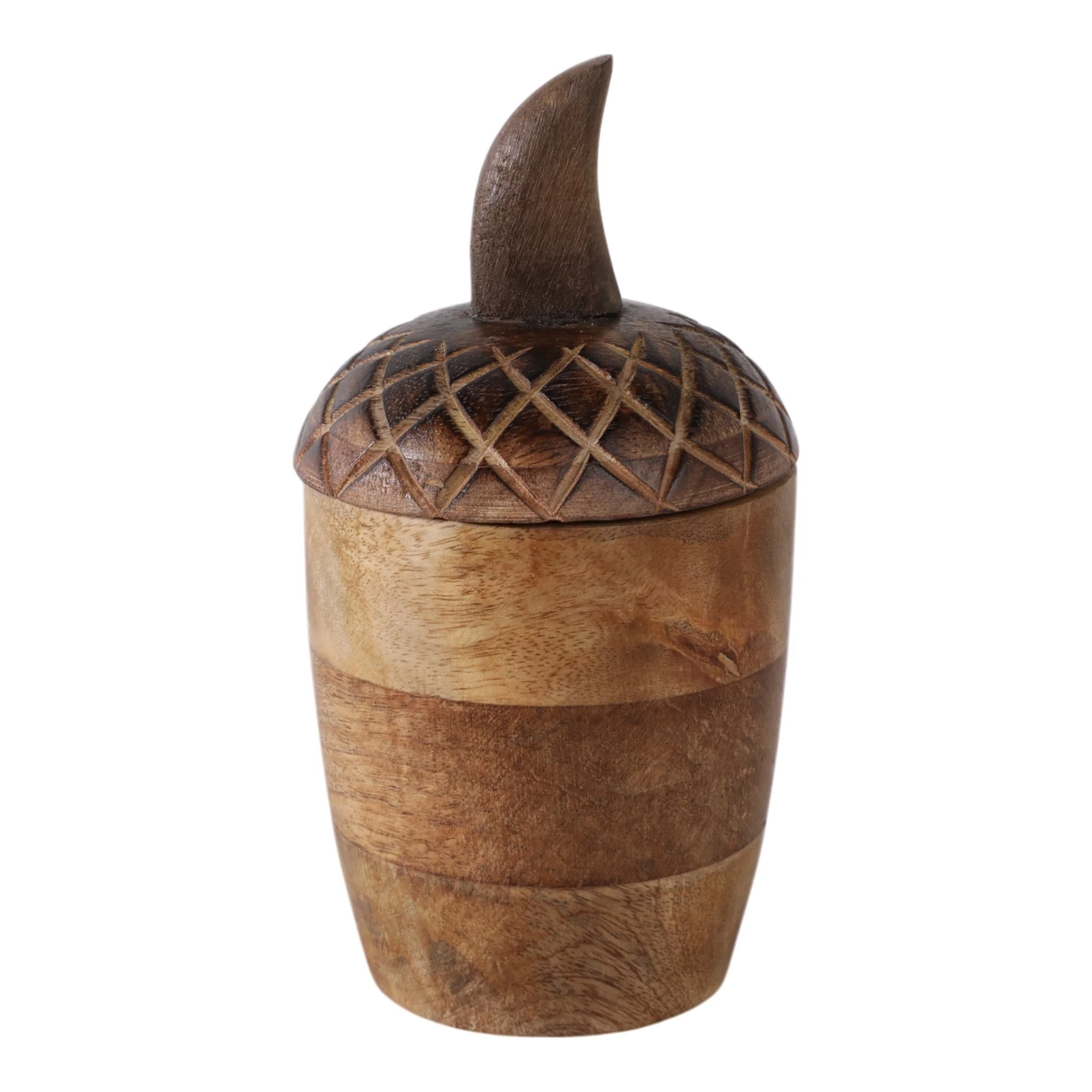 8" 7 Oz Balsam Fir Acorn Candle, Brown - Image 4