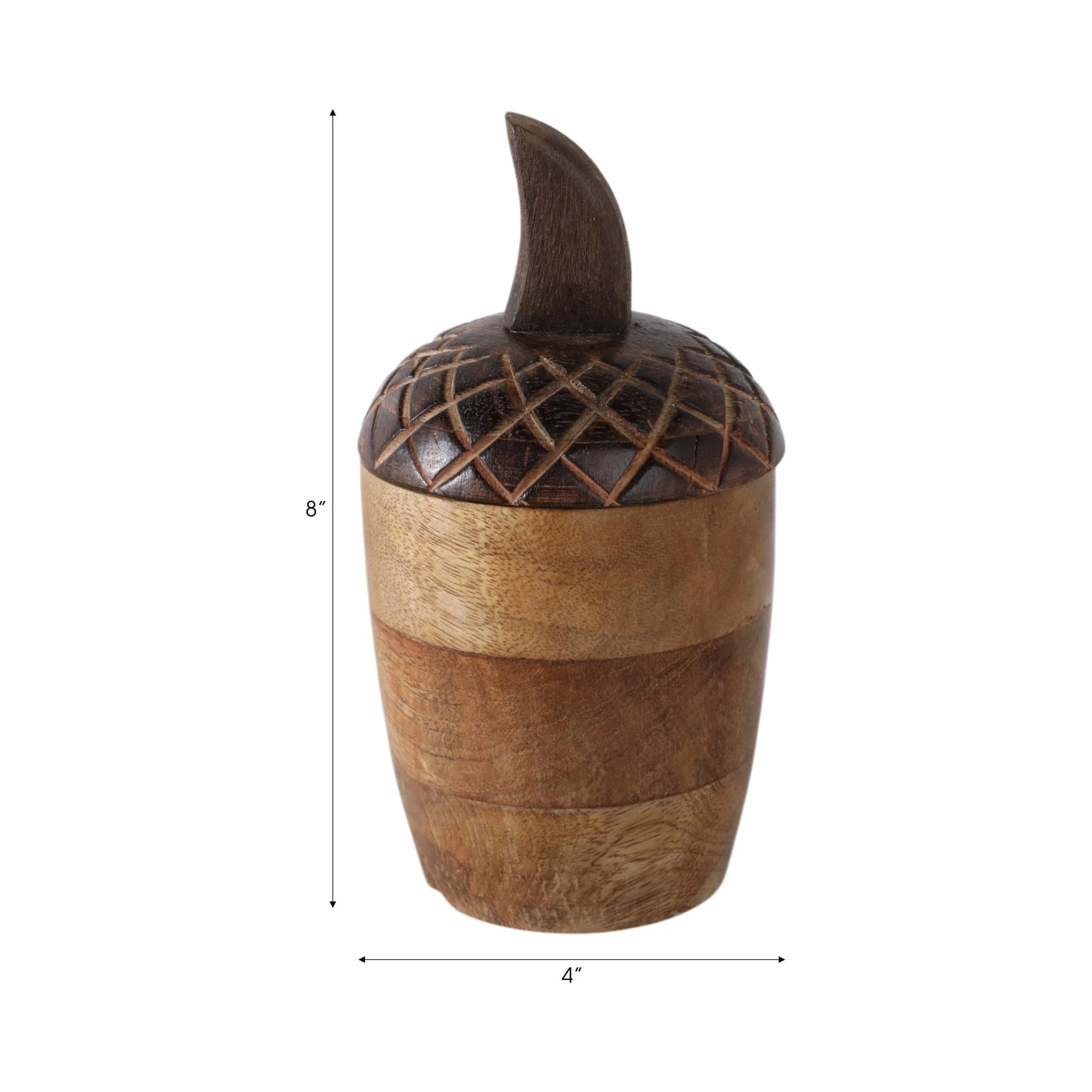 8" 7 Oz Balsam Fir Acorn Candle, Brown - Image 8