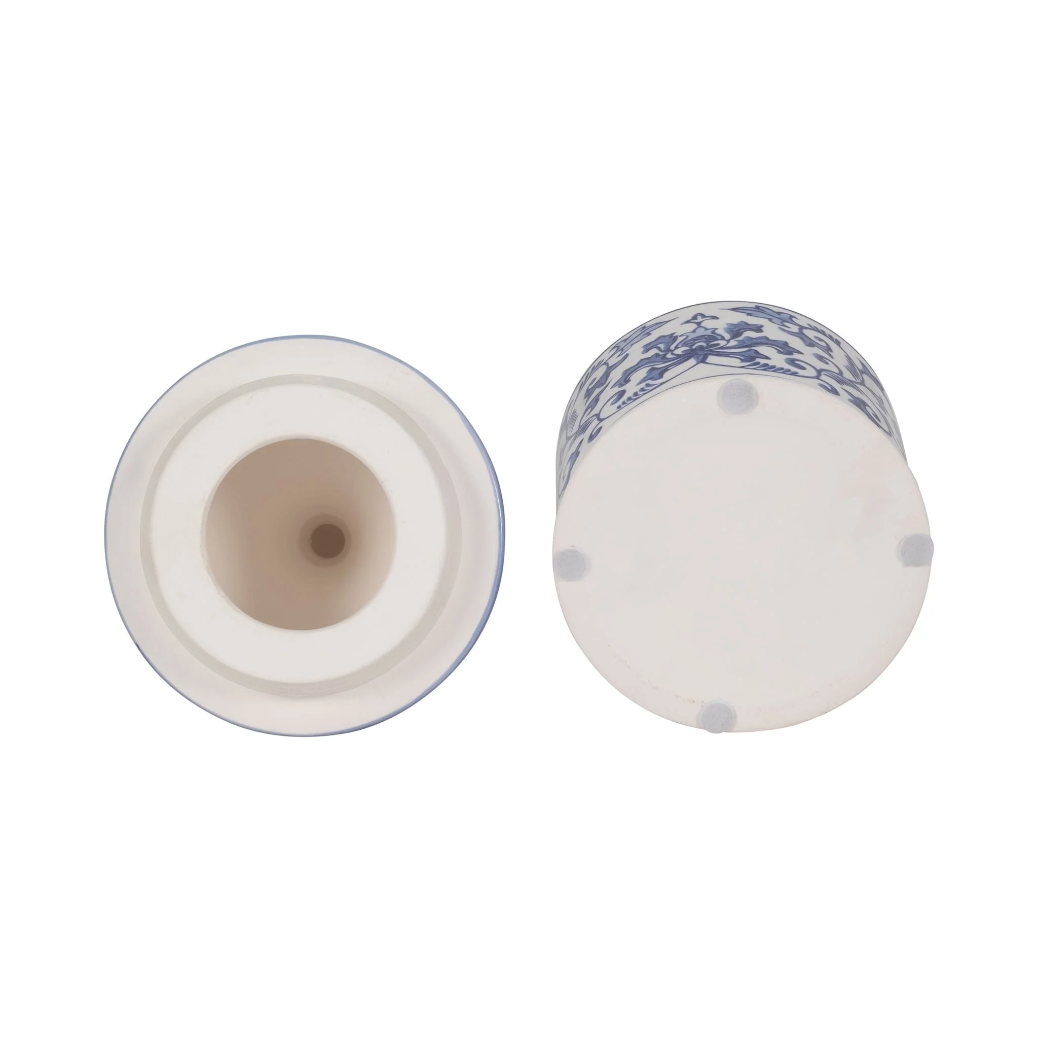 8" 9oz Plumeria Chinoiserie Pagoda Candle,blu/wht - Image 6