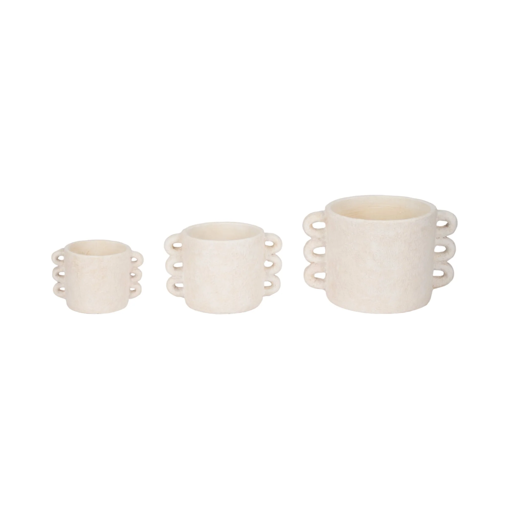 8" Arch Handle Planter, White - Image 8