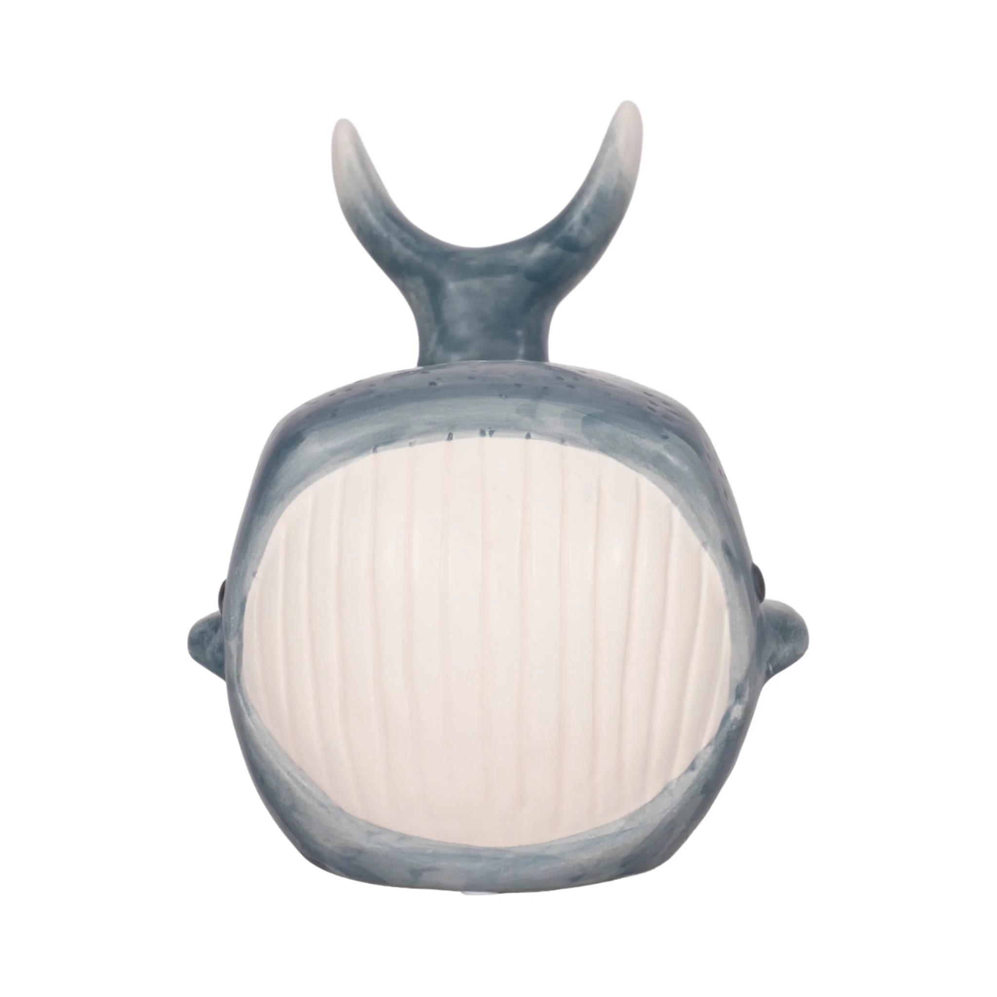 8" Blue Whale Decor, Blue/white - Image 3